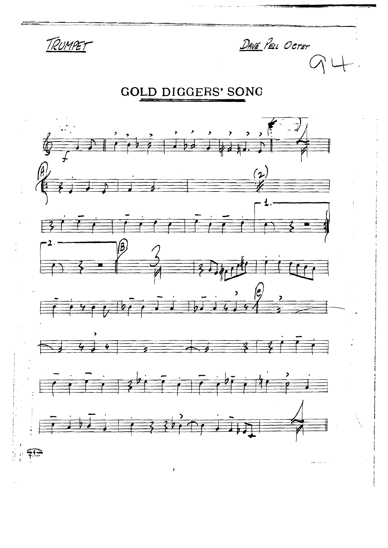 We're In The Money — sheet music cover (first page)