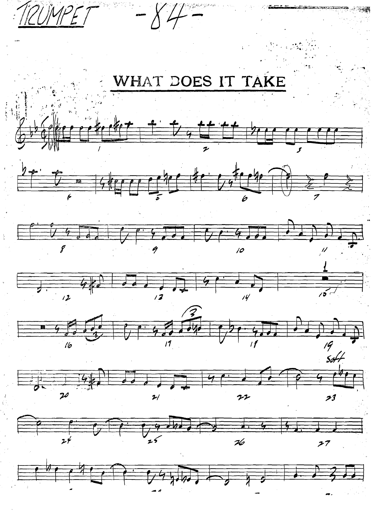 What Does It Take — sheet music cover (first page)