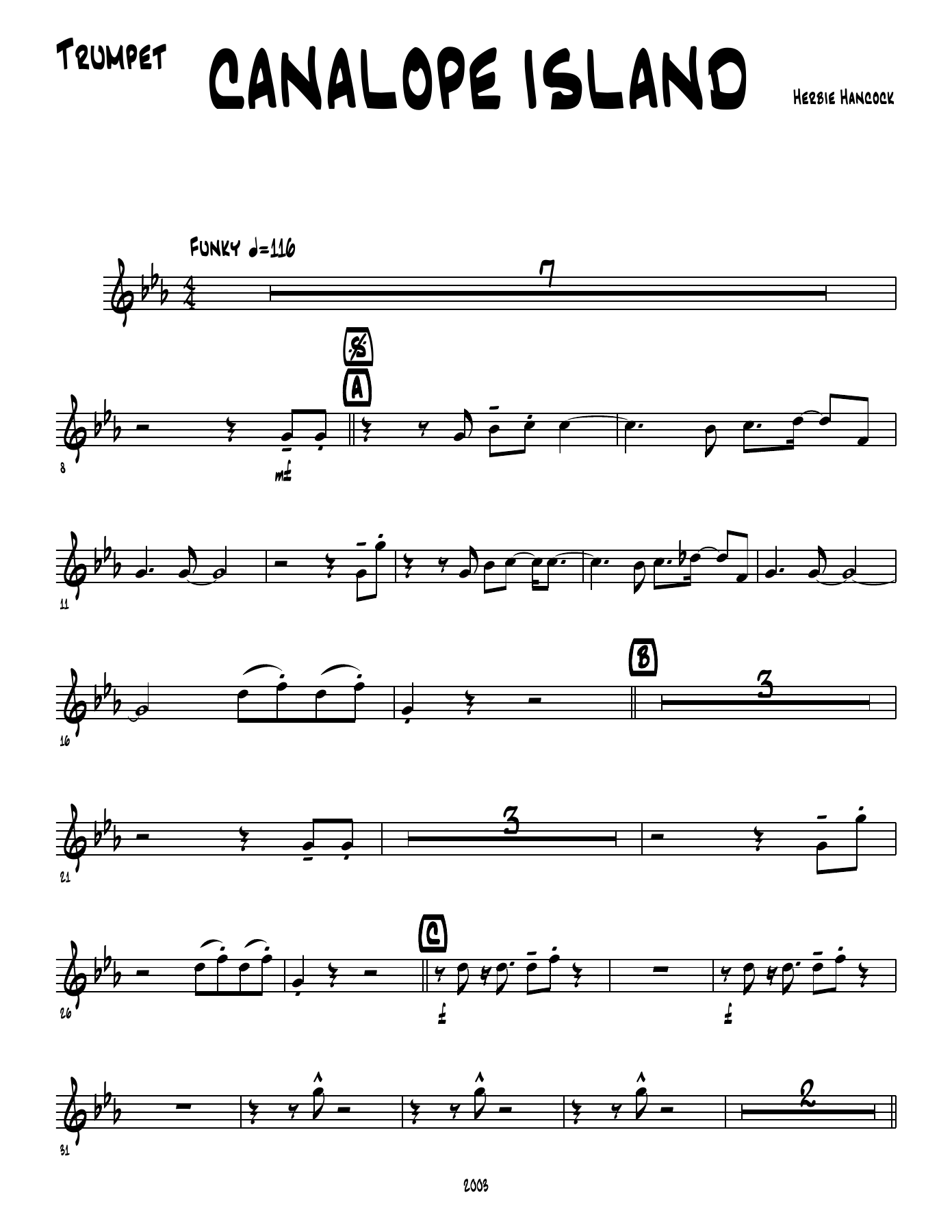 Canalope Island — sheet music preview