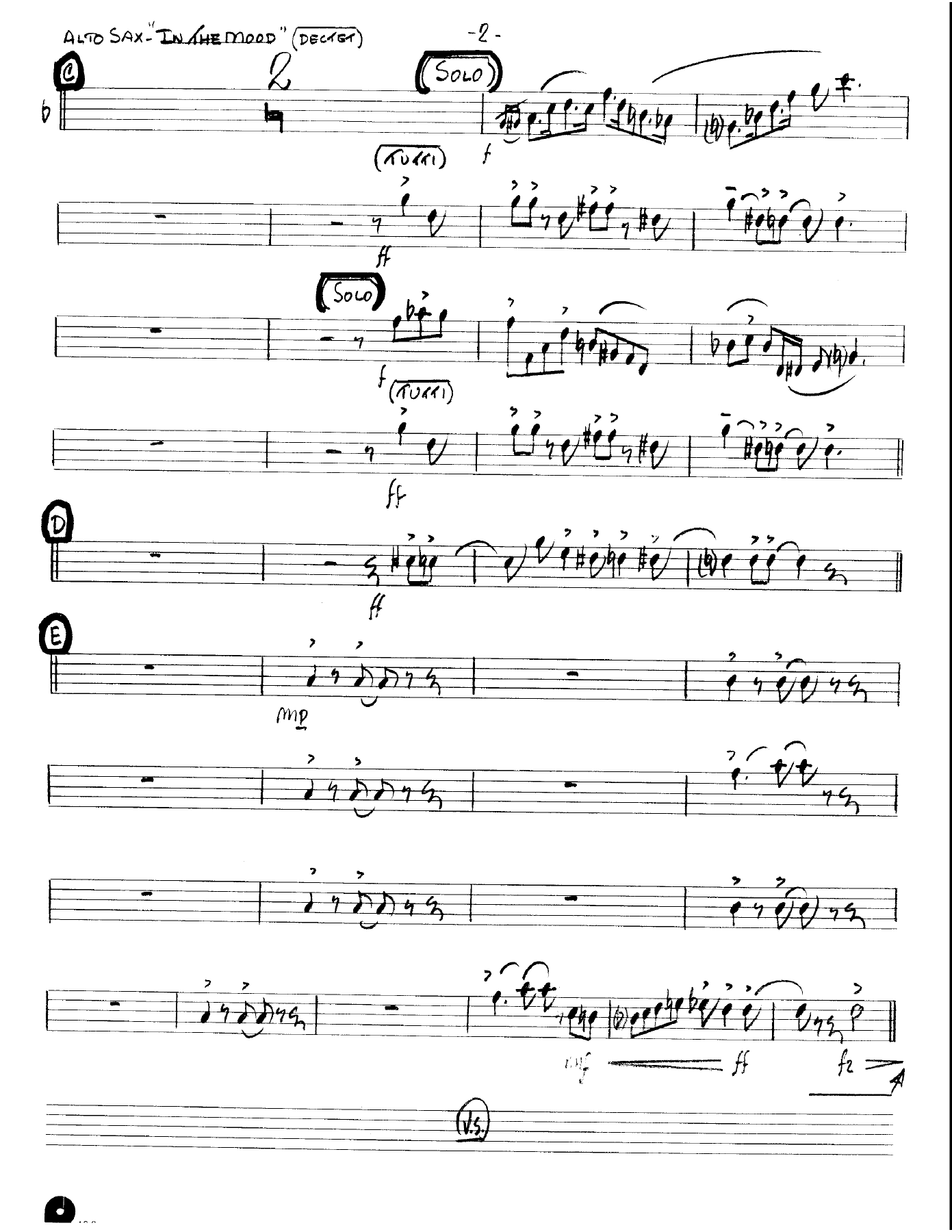 In The Mood (Kenton Dectet #170) 3213 — page 2