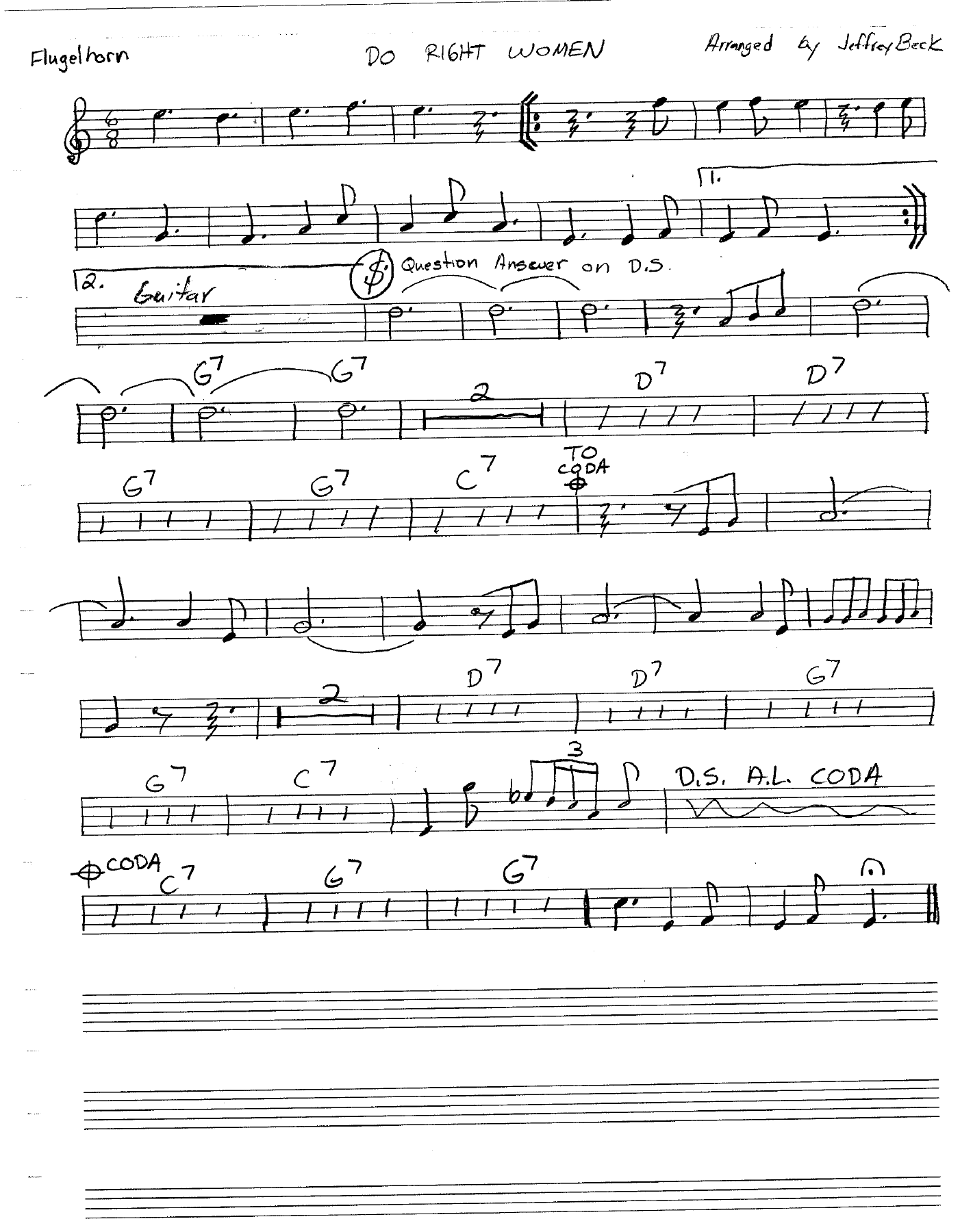 Do Right W — sheet music cover (first page)