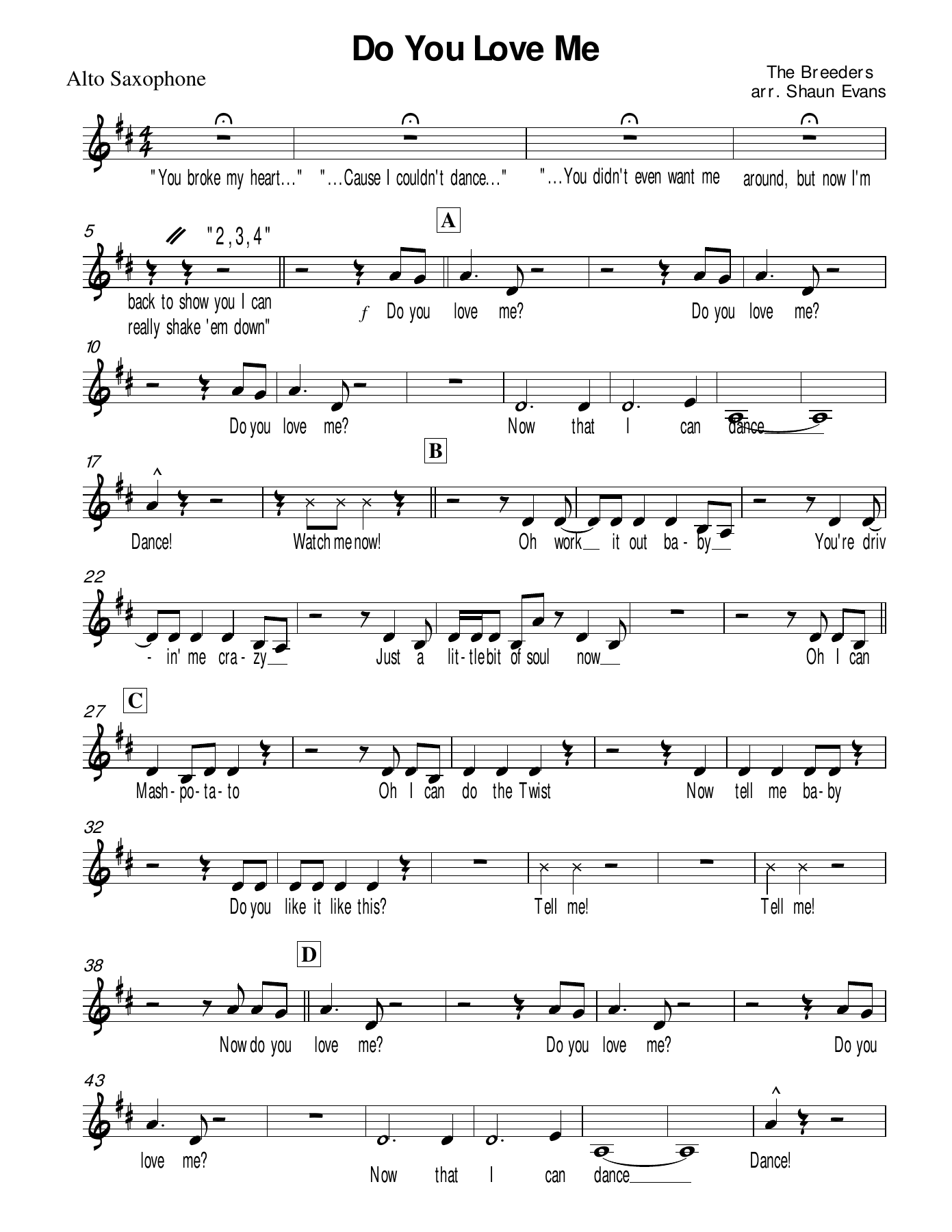 01 Alto Saxophone — sheet music preview