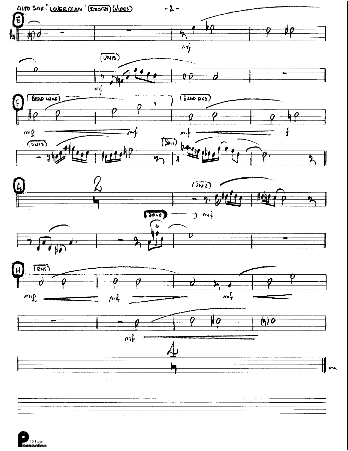 Lover Man - 6 horns + Rhythm (Vibes Feature) Unk Dectet — page 2