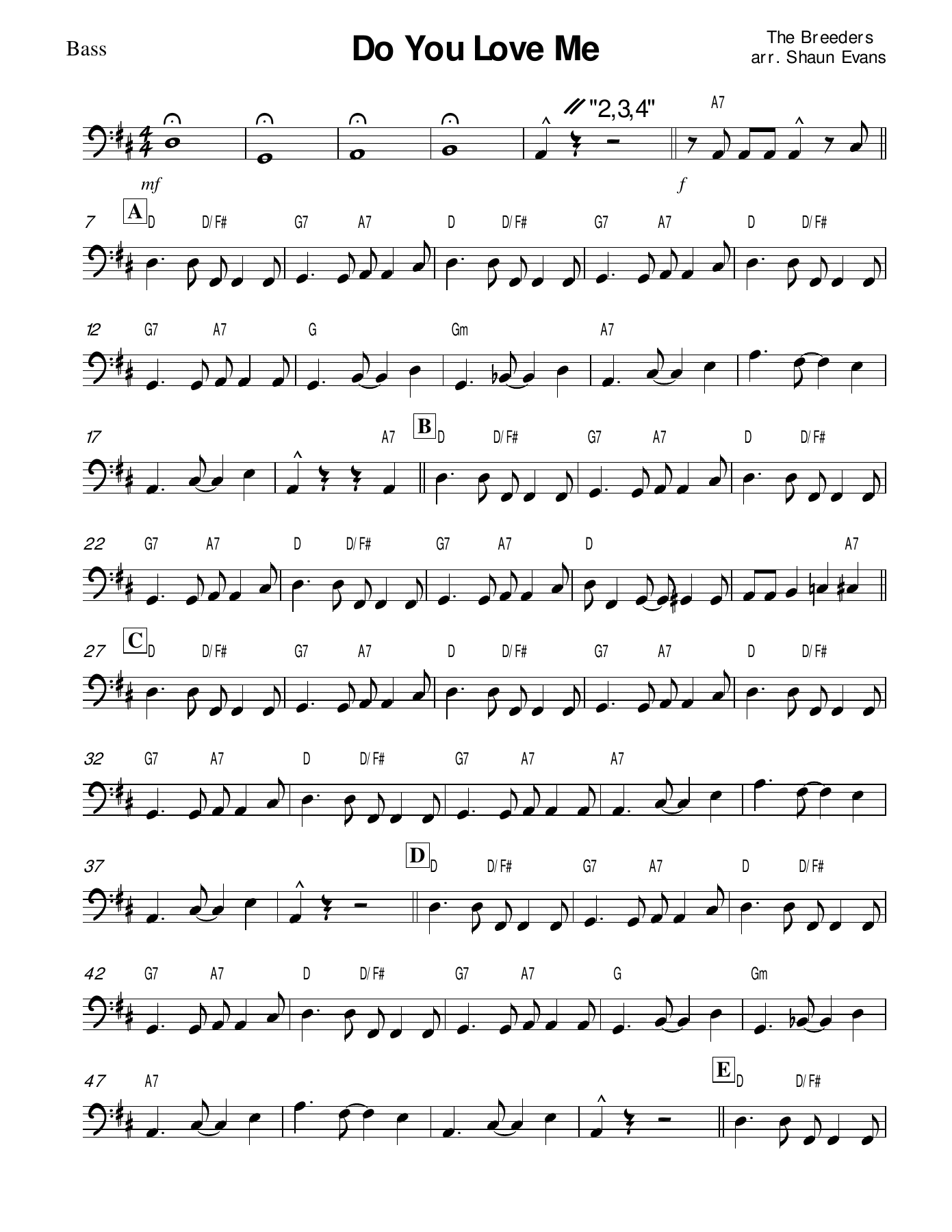 07 Bass — sheet music cover (first page)