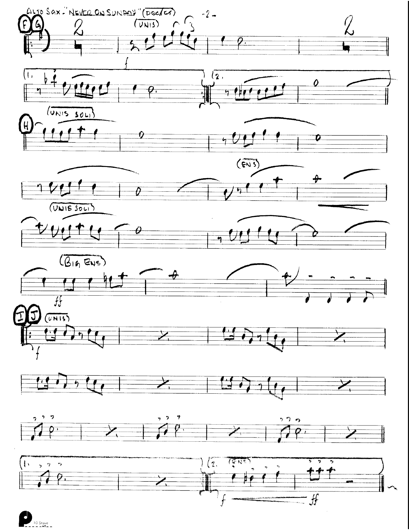 Never On Sunday (Kenton Dectet #105) 3213 — page 2