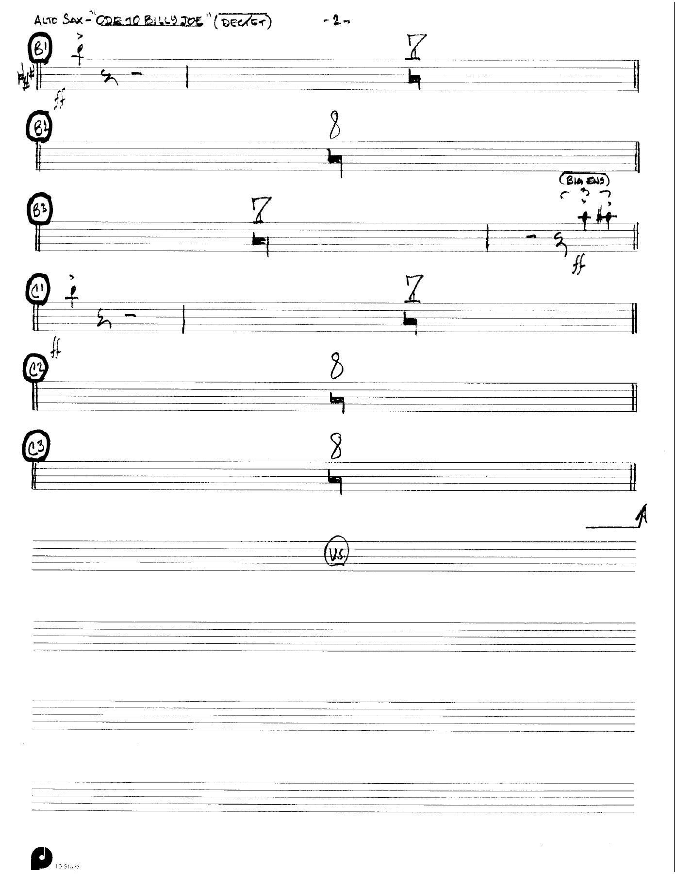 Ode To Billy Joe (Kenton Dectet #138) 3213 — page 2