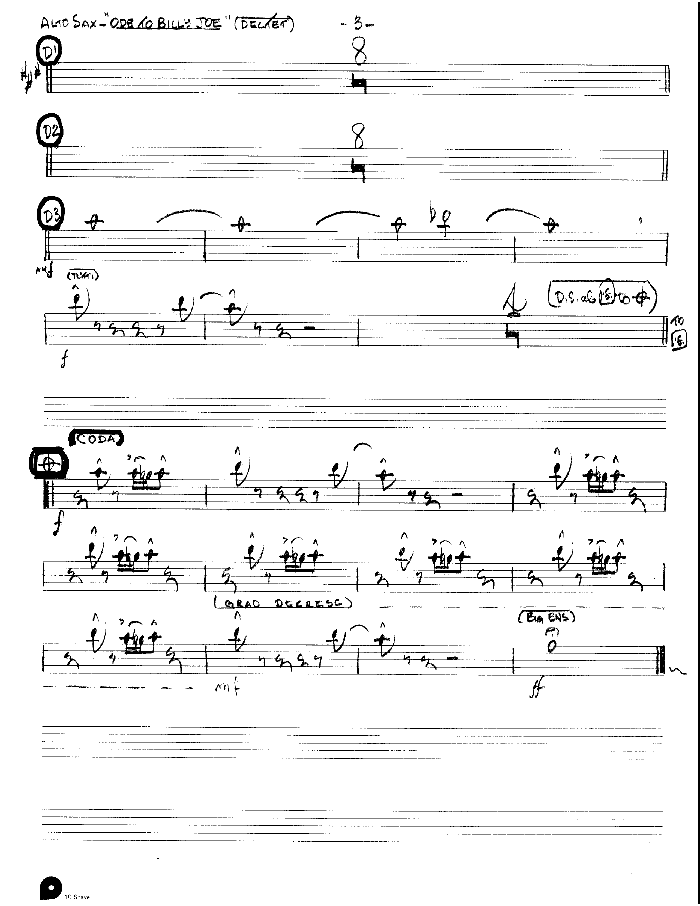 Ode To Billy Joe (Kenton Dectet #138) 3213 — page 3
