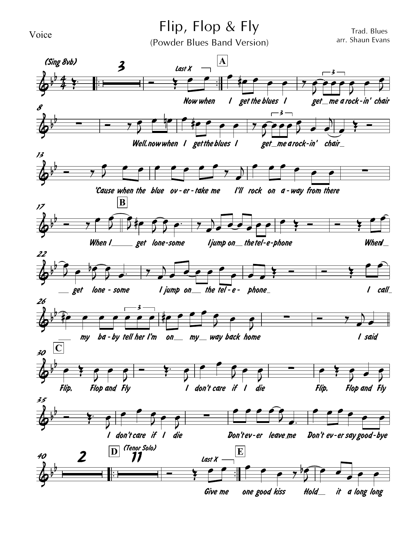 Flip, Flop & Fly - Bb — sheet music cover (first page)