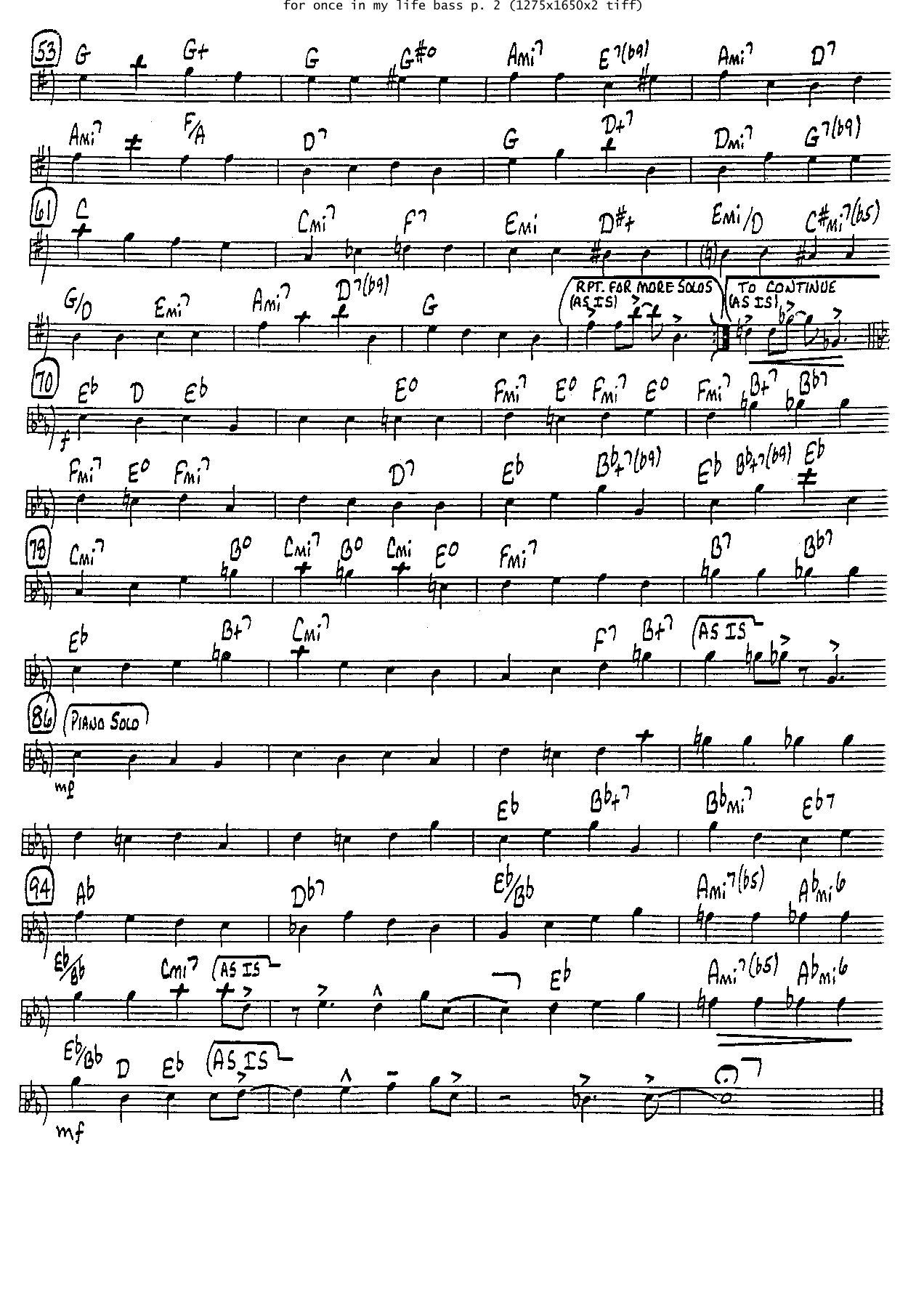 For Once In My Life - 3 horns - Frank Sinatra — page 2
