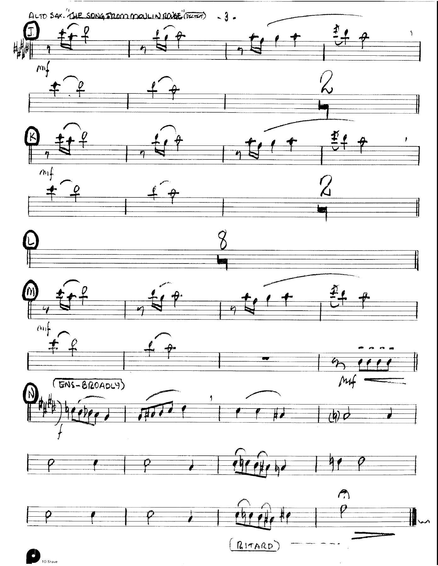 Song From Moulin Rouge (Kenton Dectet #159) 3213 — page 3