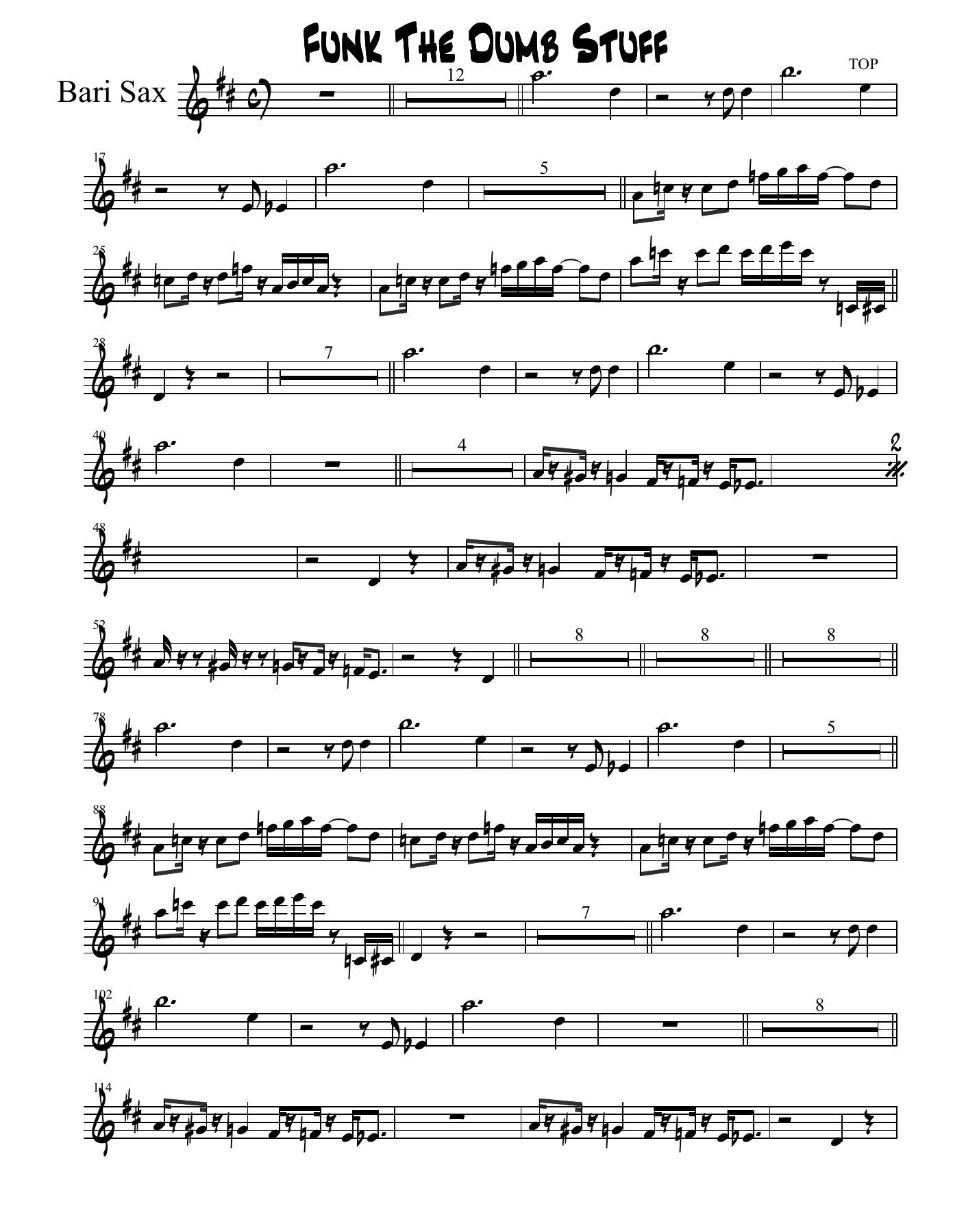 Funk The Dumb Stuff - 5 horn wRhythm — page 3