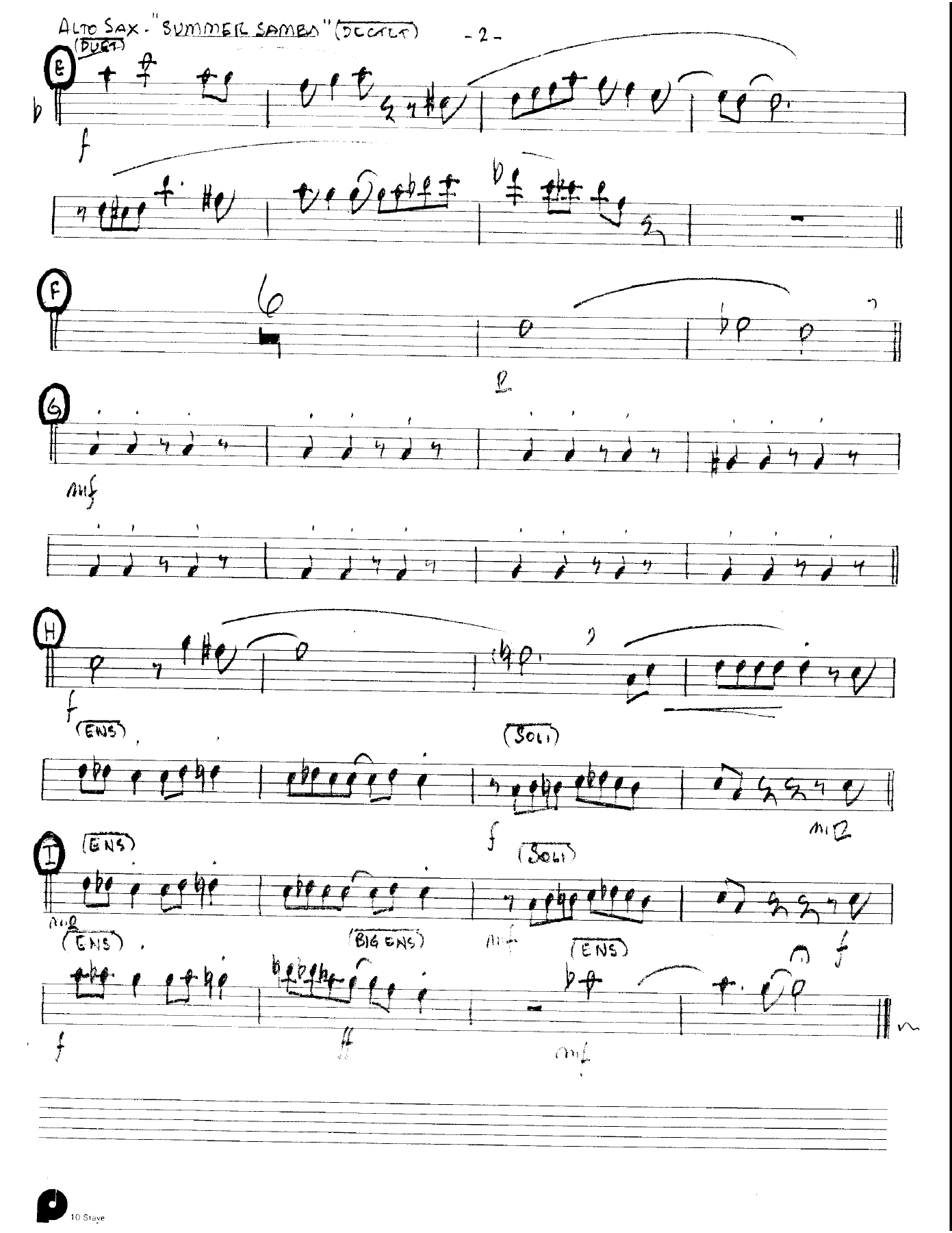 Summer Samba (Kenton Dectet #119) 3213 — page 2