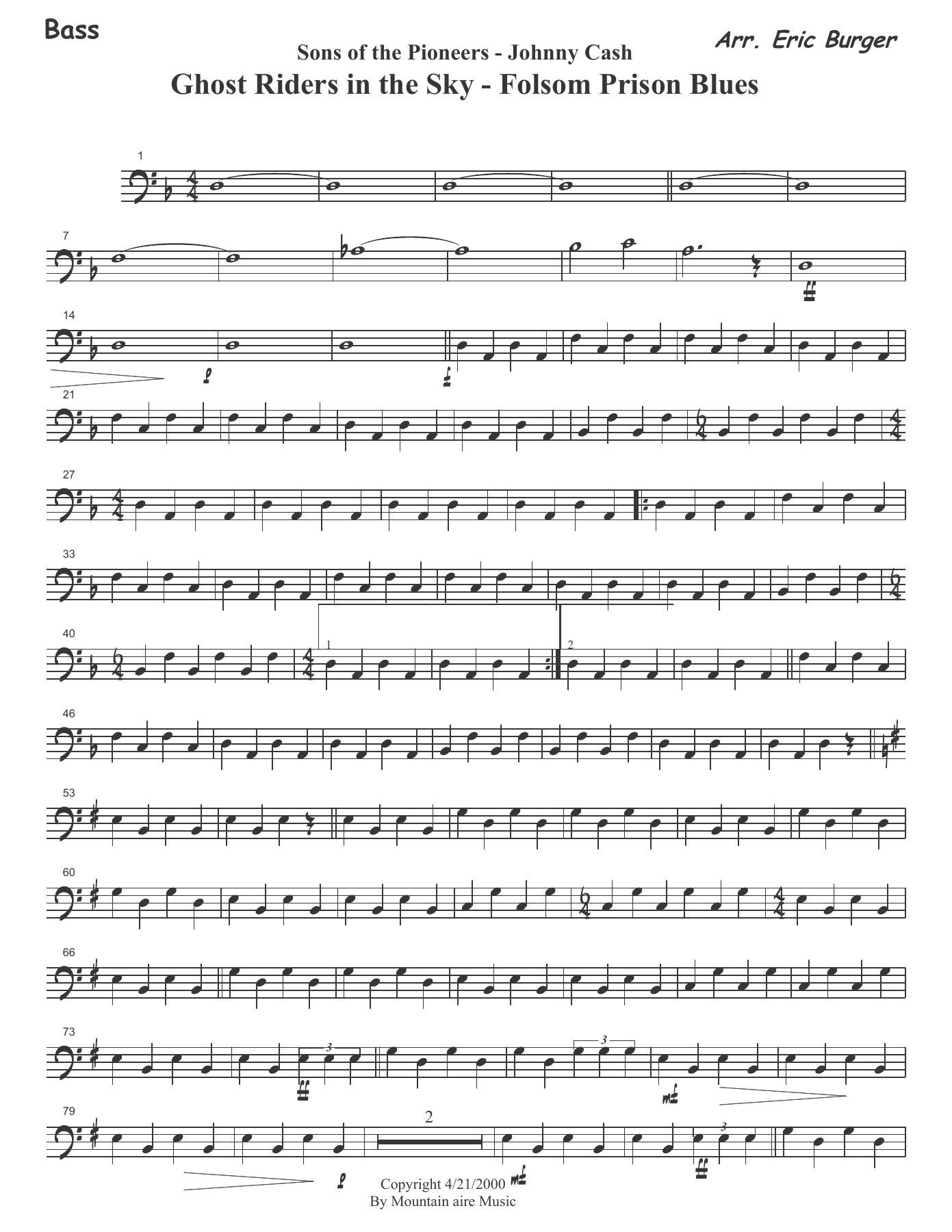 Ghost Riders — sheet music preview
