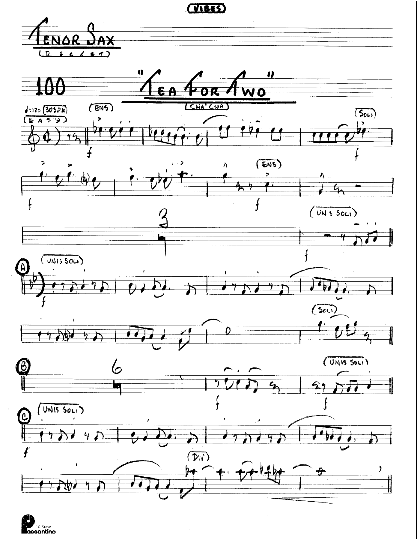 Tea For Two (Cha Cha) (Kenton Dectet #100) 3214 Vibes — page 3