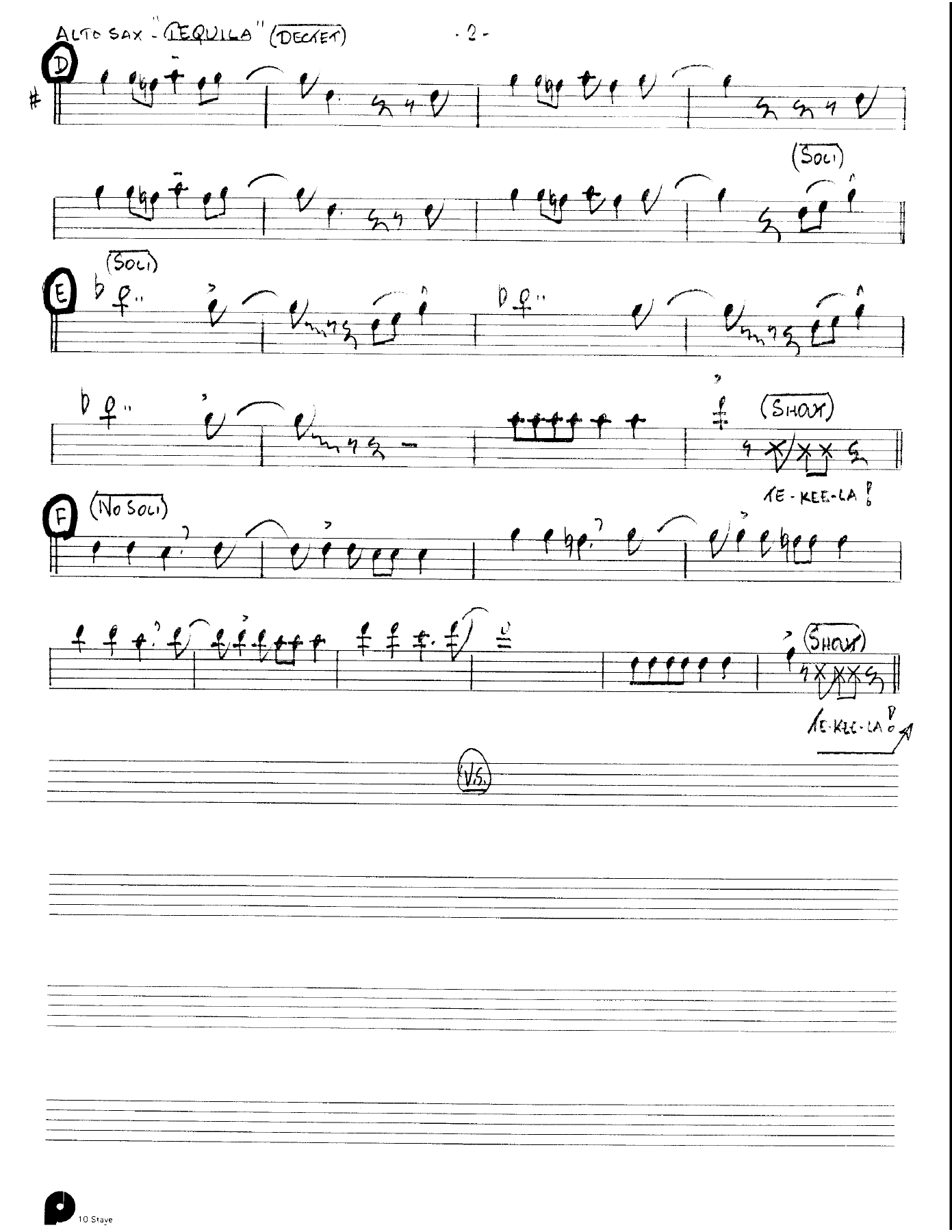 Tequila (Kenton Dectet #121) 3213 — page 2