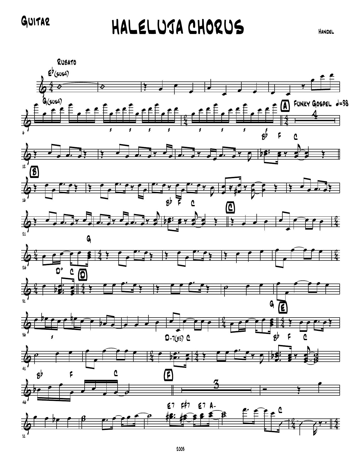 Haleluja Chorus — sheet music cover (first page)