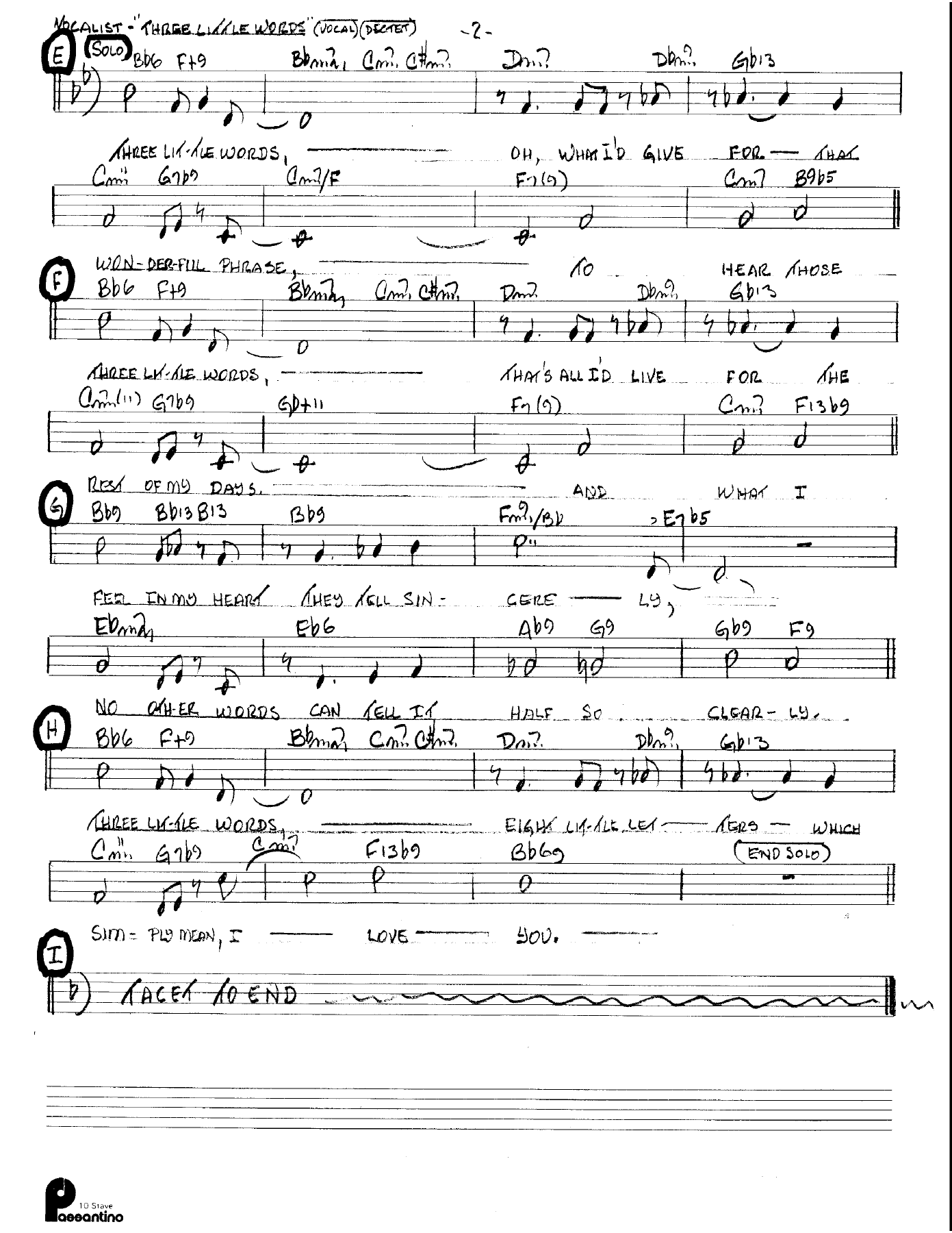 Three Little Words (Kenton Dectet #H) 3213 — page 2