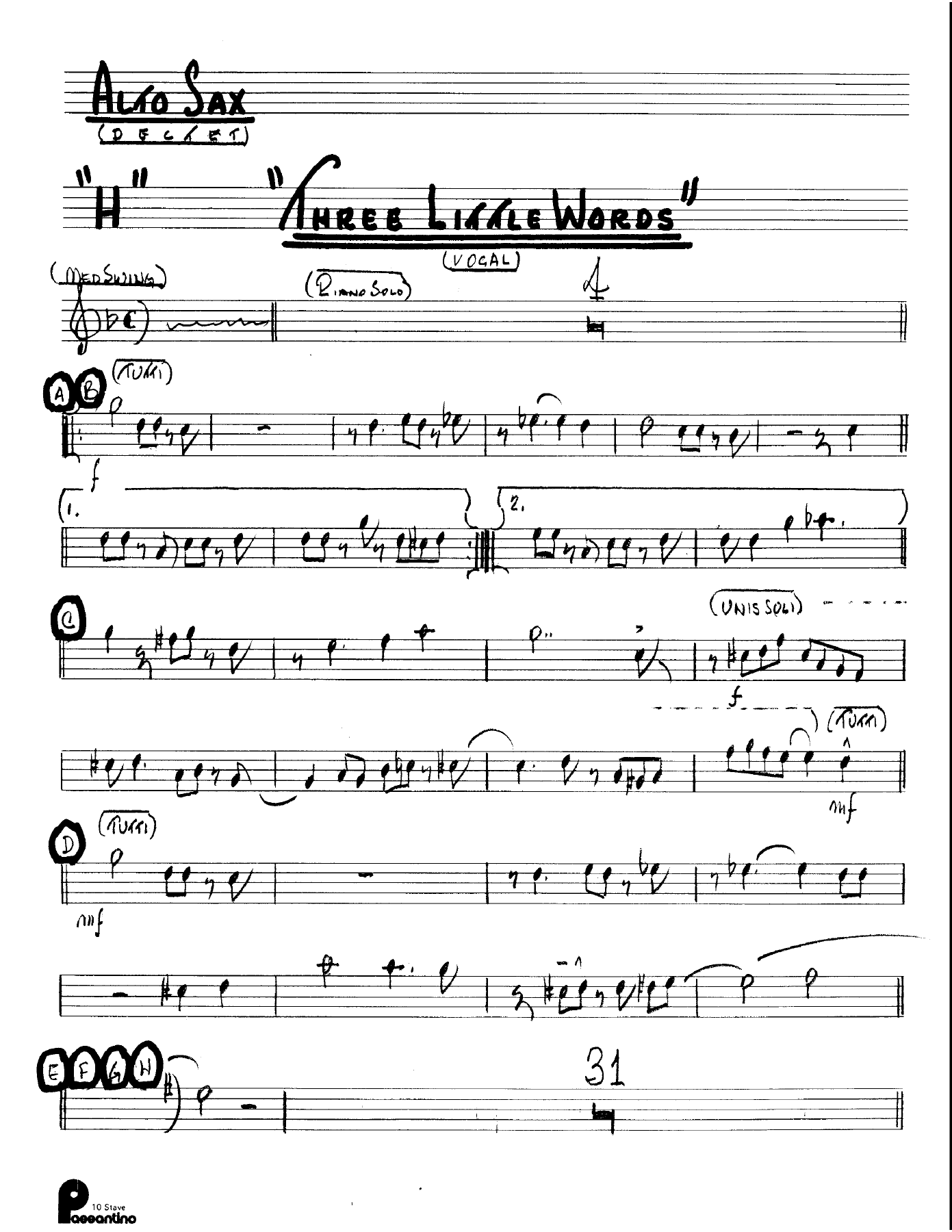 Three Little Words (Kenton Dectet #H) 3213 — page 3