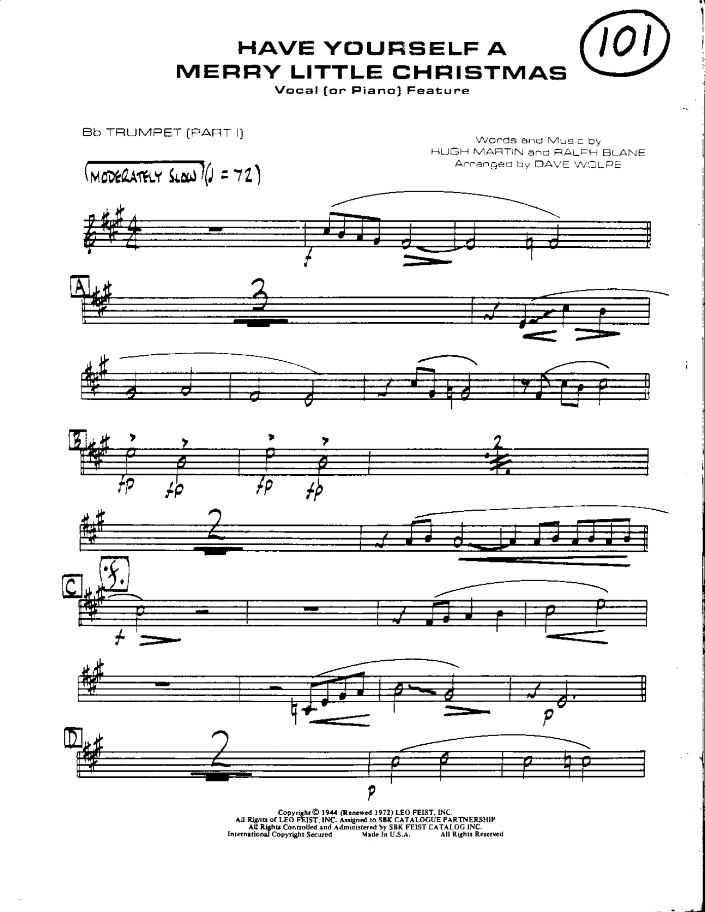 Have Yourselh A Merry Little Christmas — Small Ensemble sheet music by DAVE WOLPE | Christmas