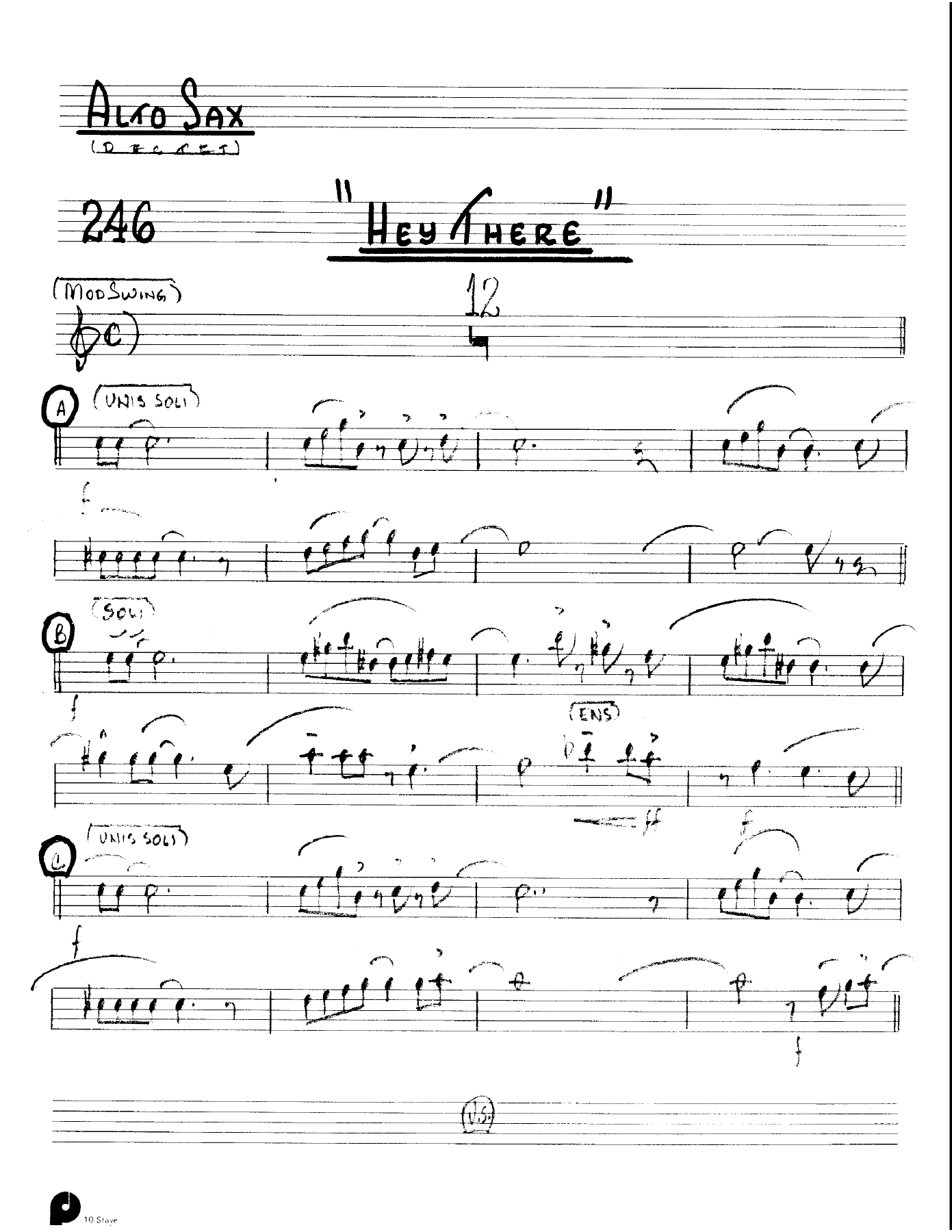 Hey There (Kenton Dectet #246) 3213 — sheet music preview