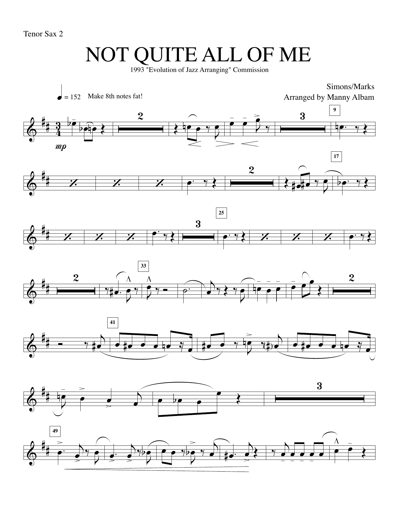 4. Tenor — sheet music cover (first page)