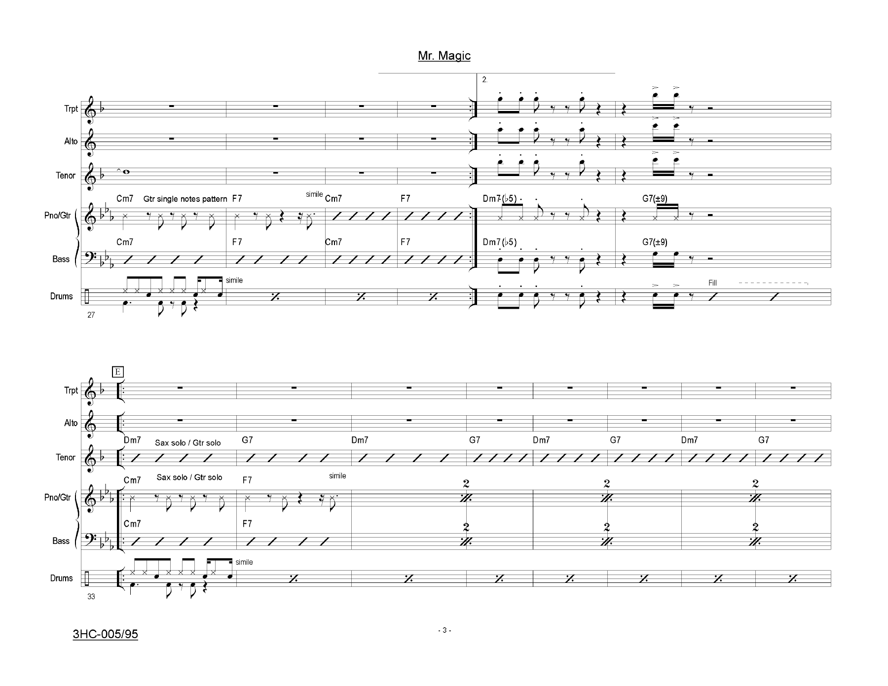 Mr. Magic score — page 3