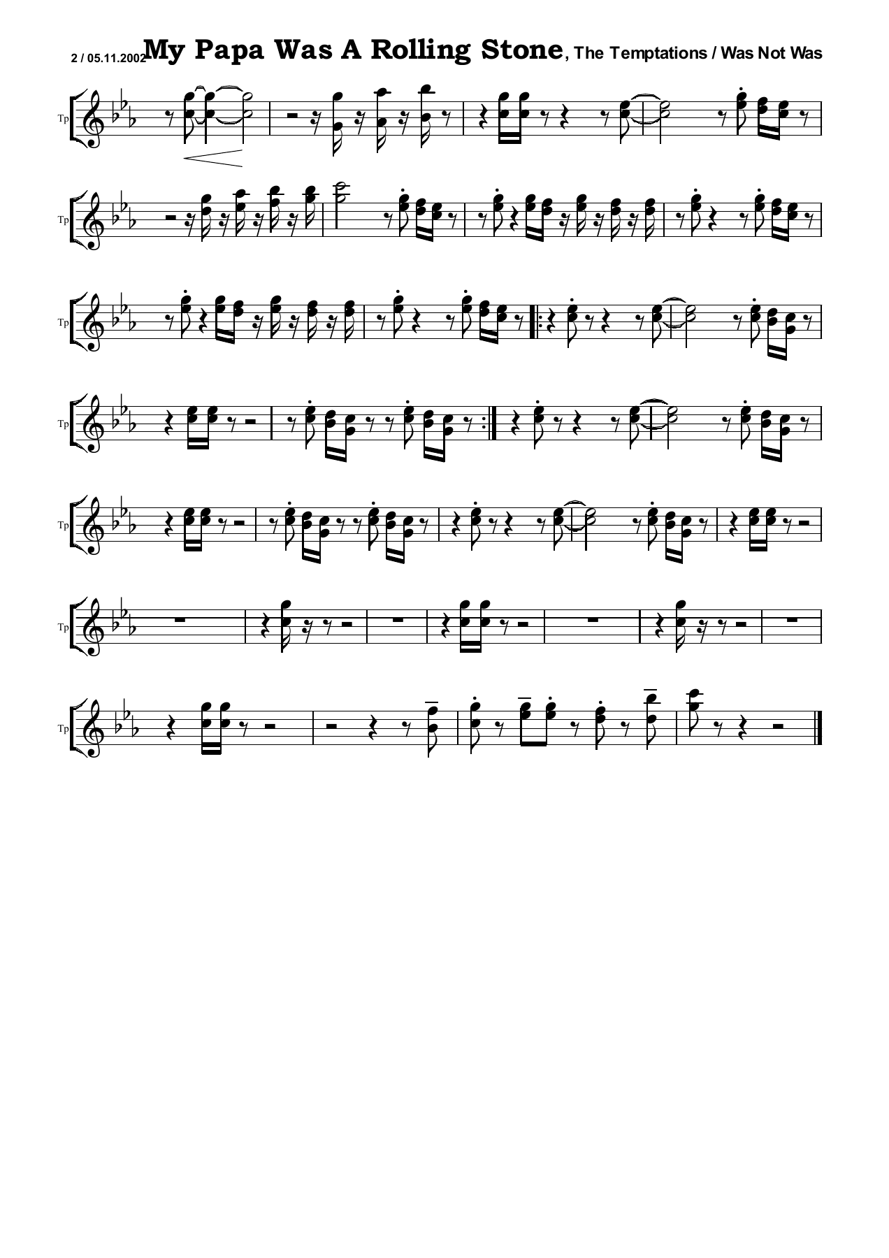 My Papa Was A Rolling Stone Tp — page 2
