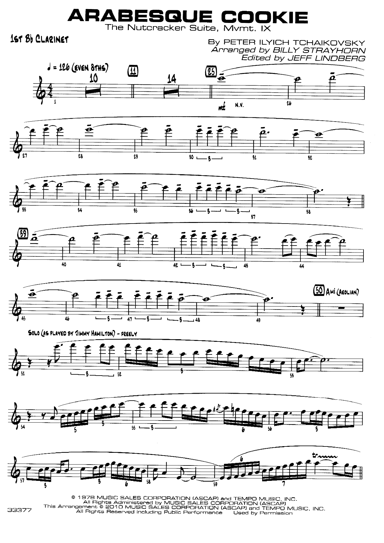 Arabesque Cookie Parts 38p — sheet music cover (first page)