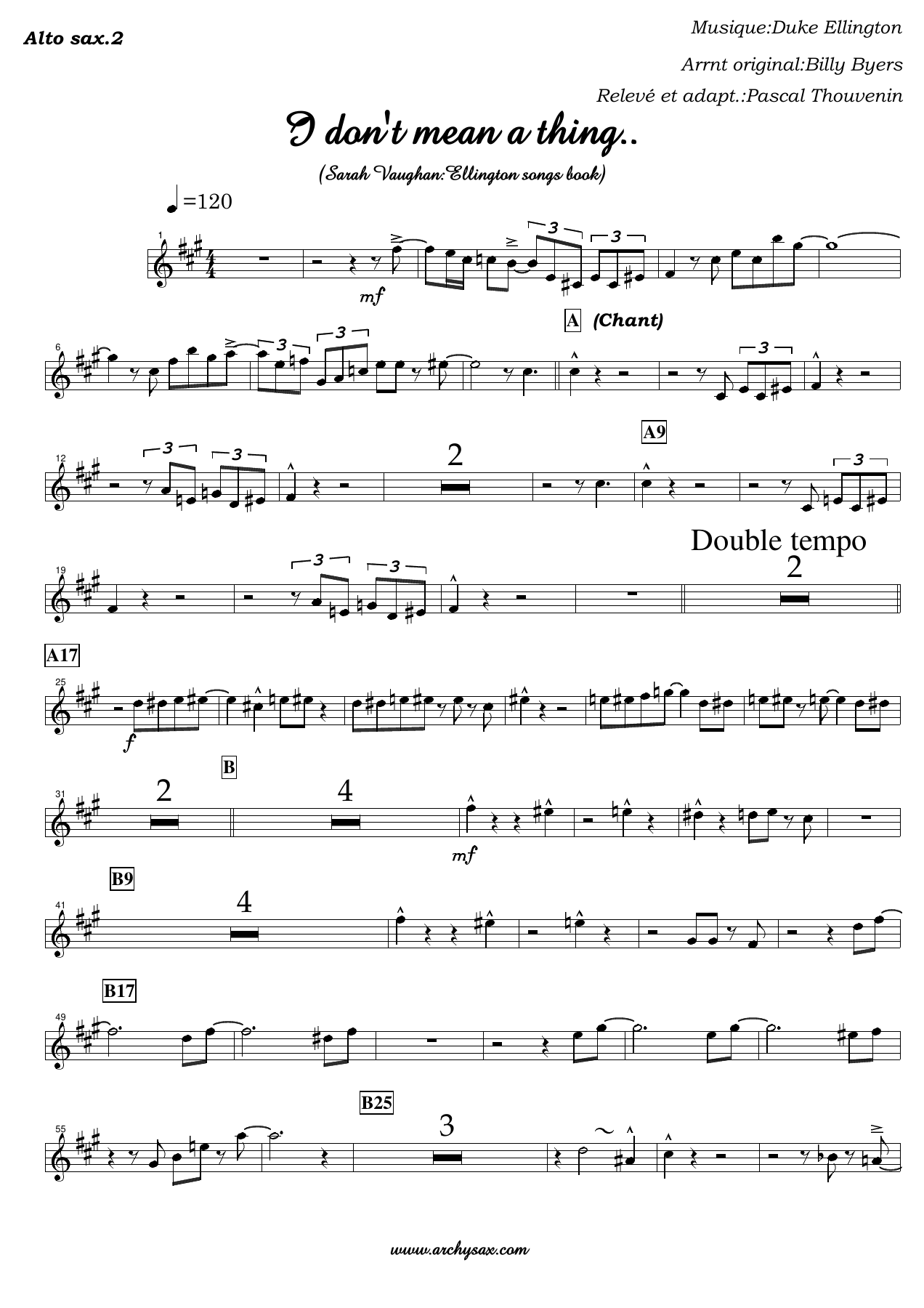 alto sax.2 — sheet music cover (first page)