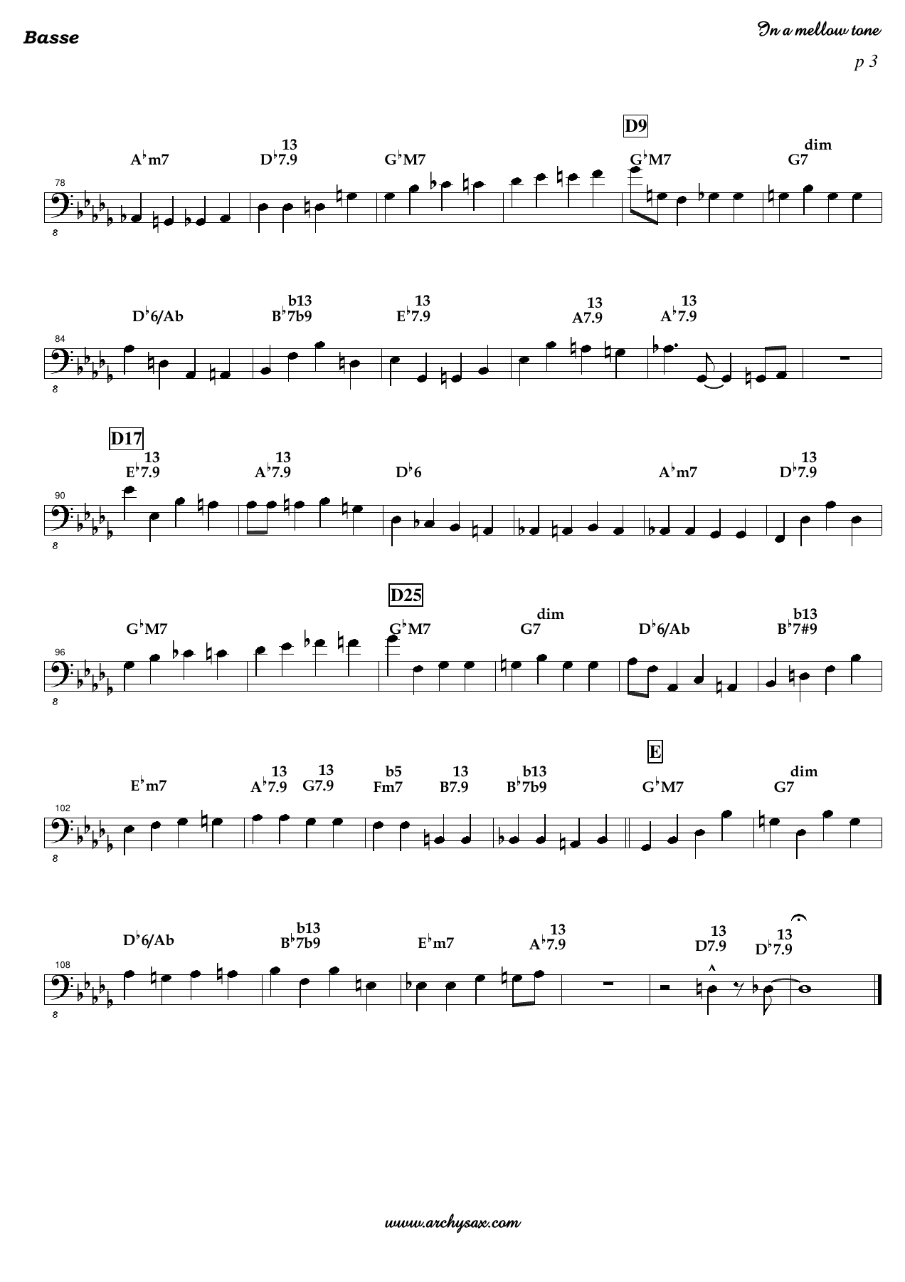 In a mellow tone Basse — page 3