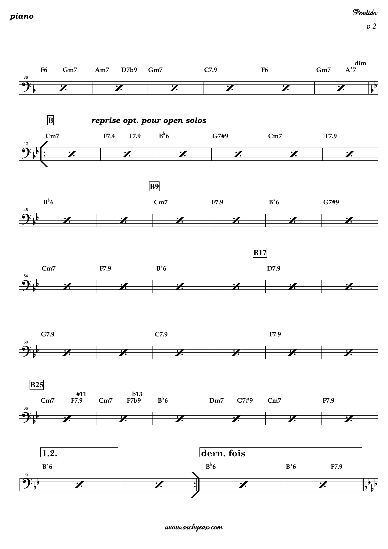 Perdido piano — page 2