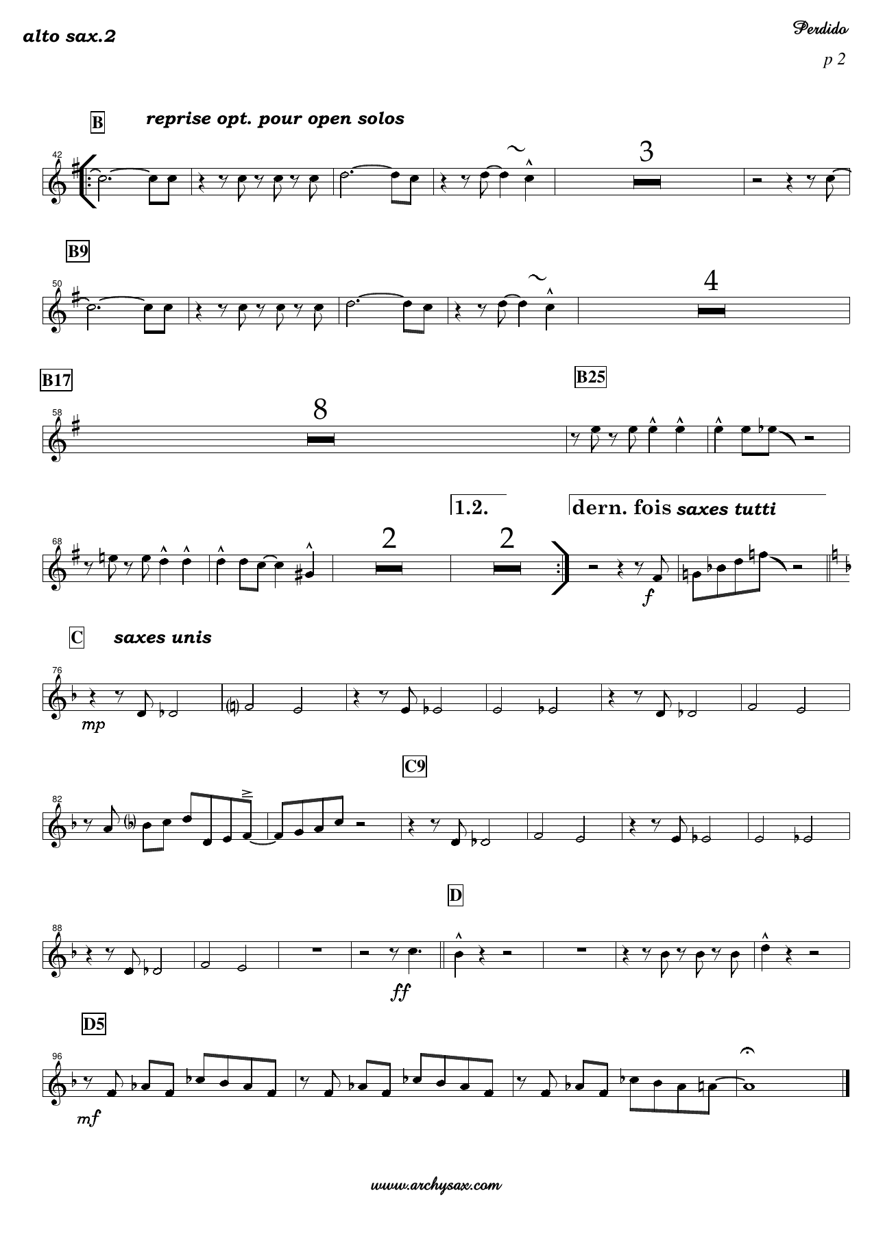 Perdido alto sax.2 — page 2