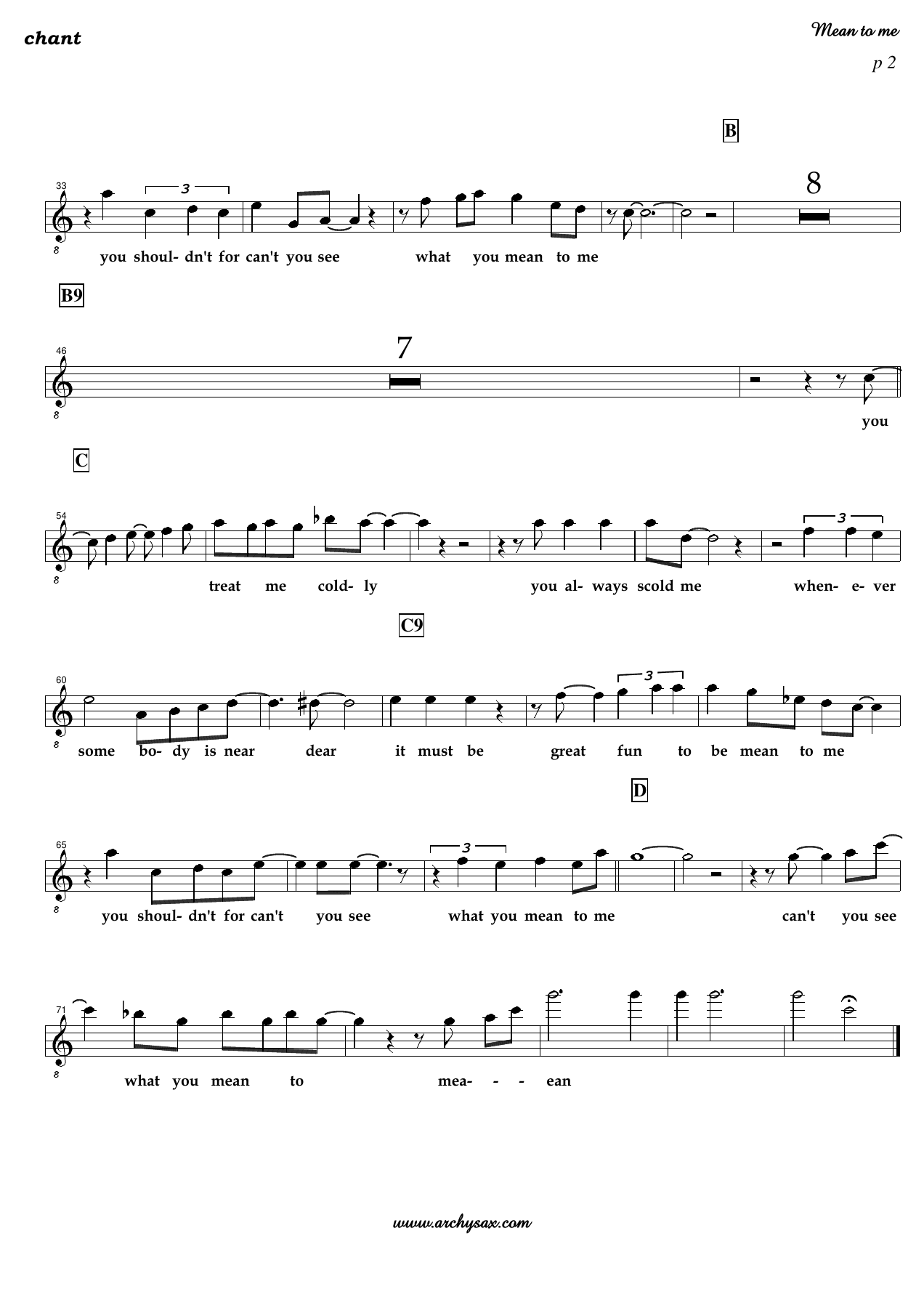 Mean to me chant — page 2