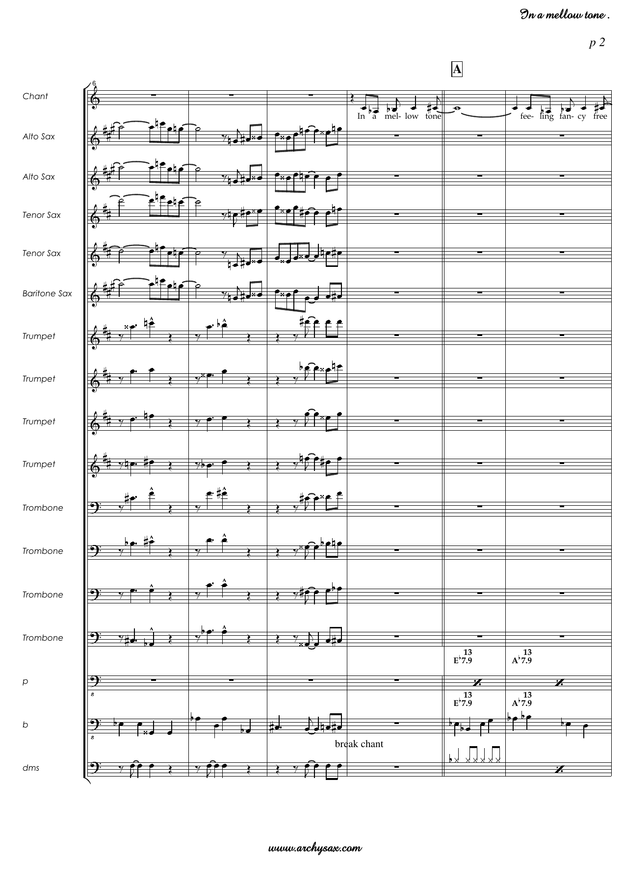 In a mellow tone score — page 2