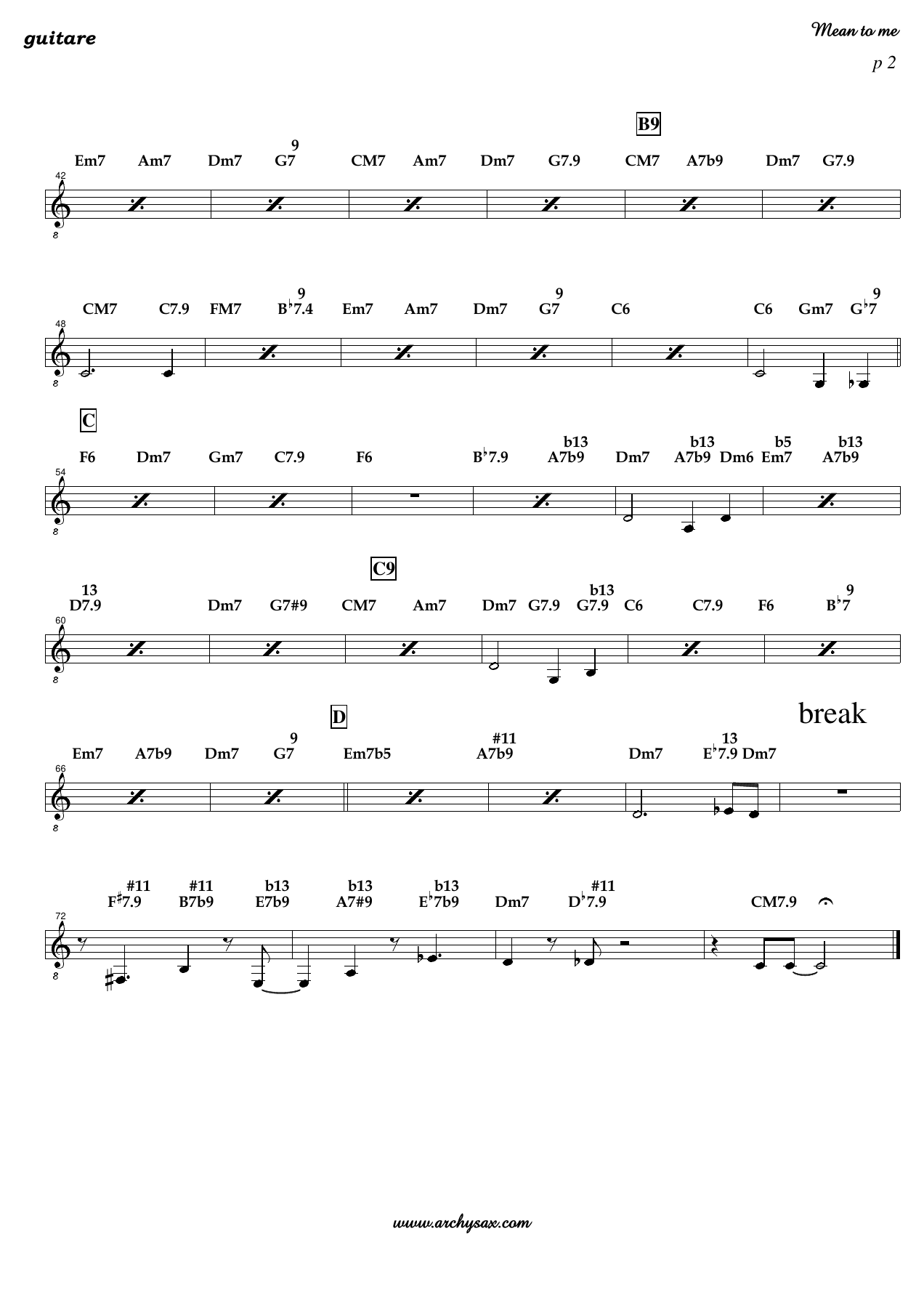 Mean to me guitare — page 2