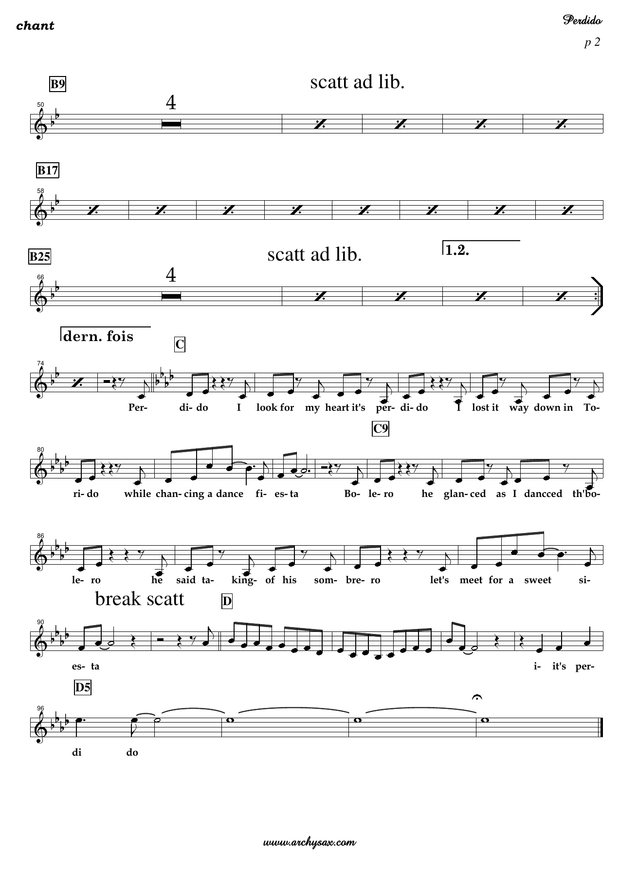 Perdido chant — page 2