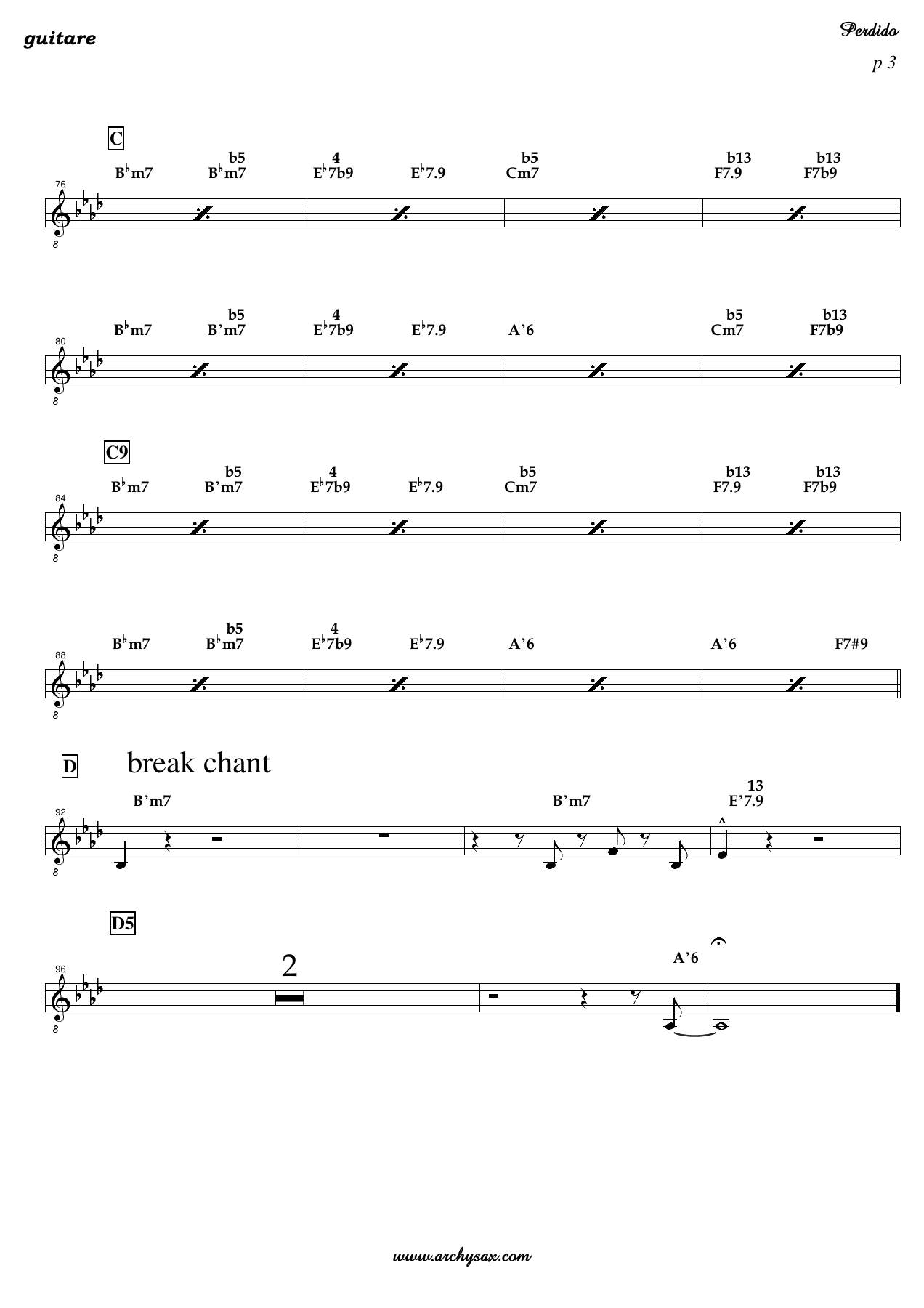 Perdido guitare — page 3