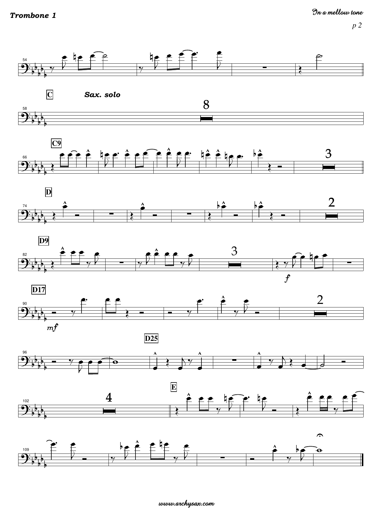 In a mellow tone Trombone — page 2
