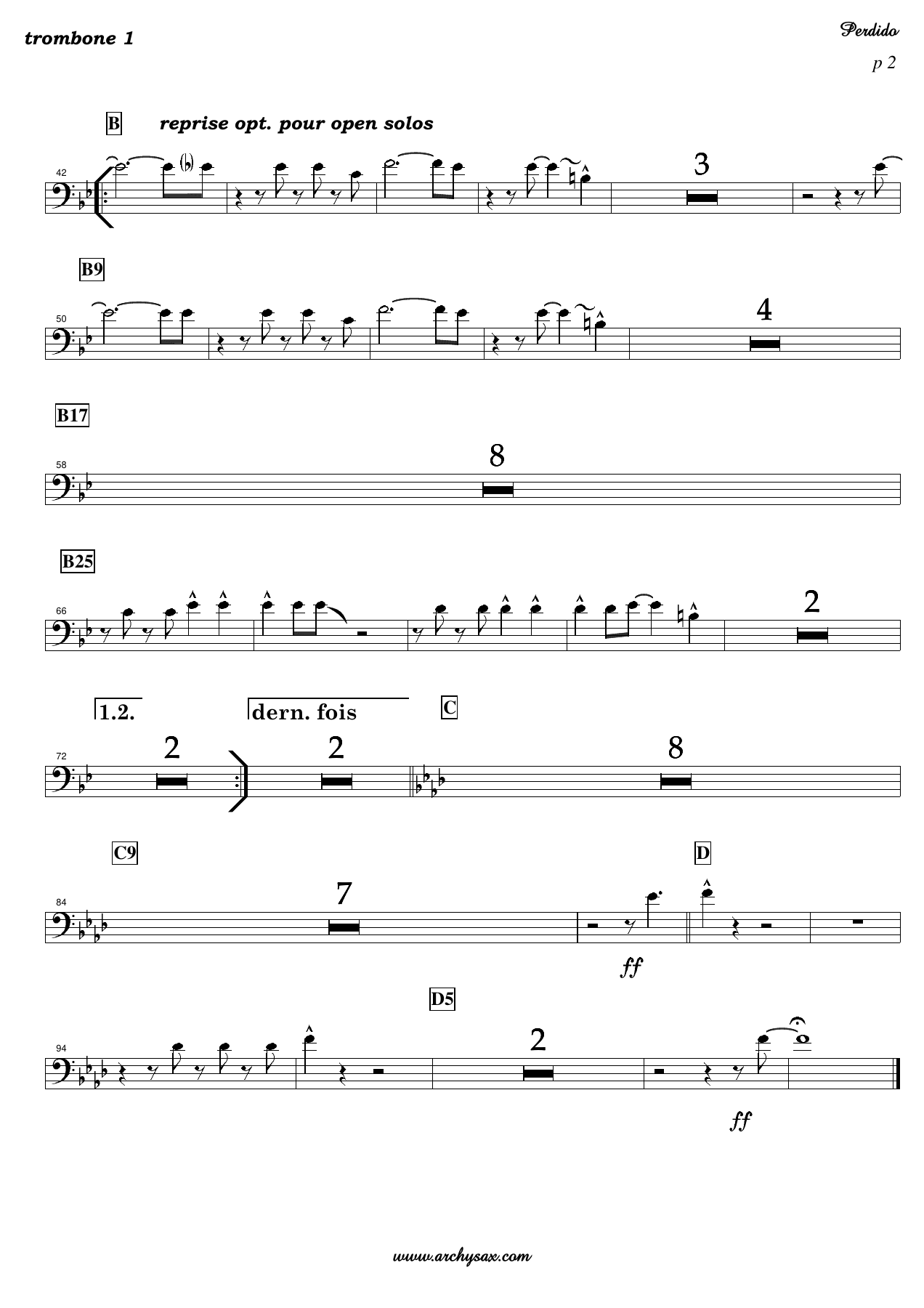 Perdido trombone — page 2