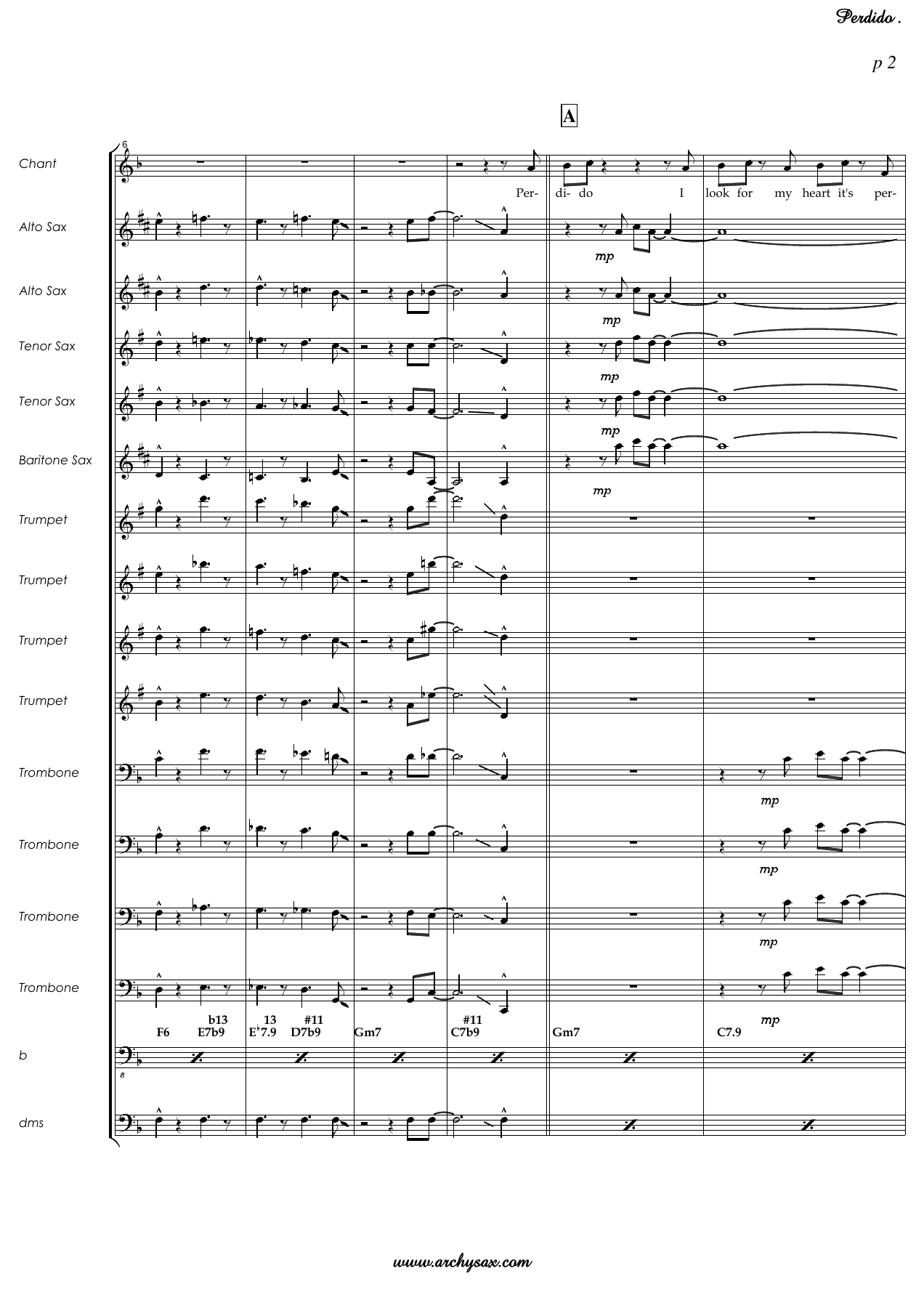 Perdido score — page 2