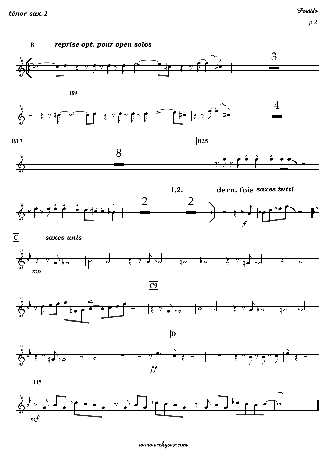 Perdido tenor sax.1 — page 2