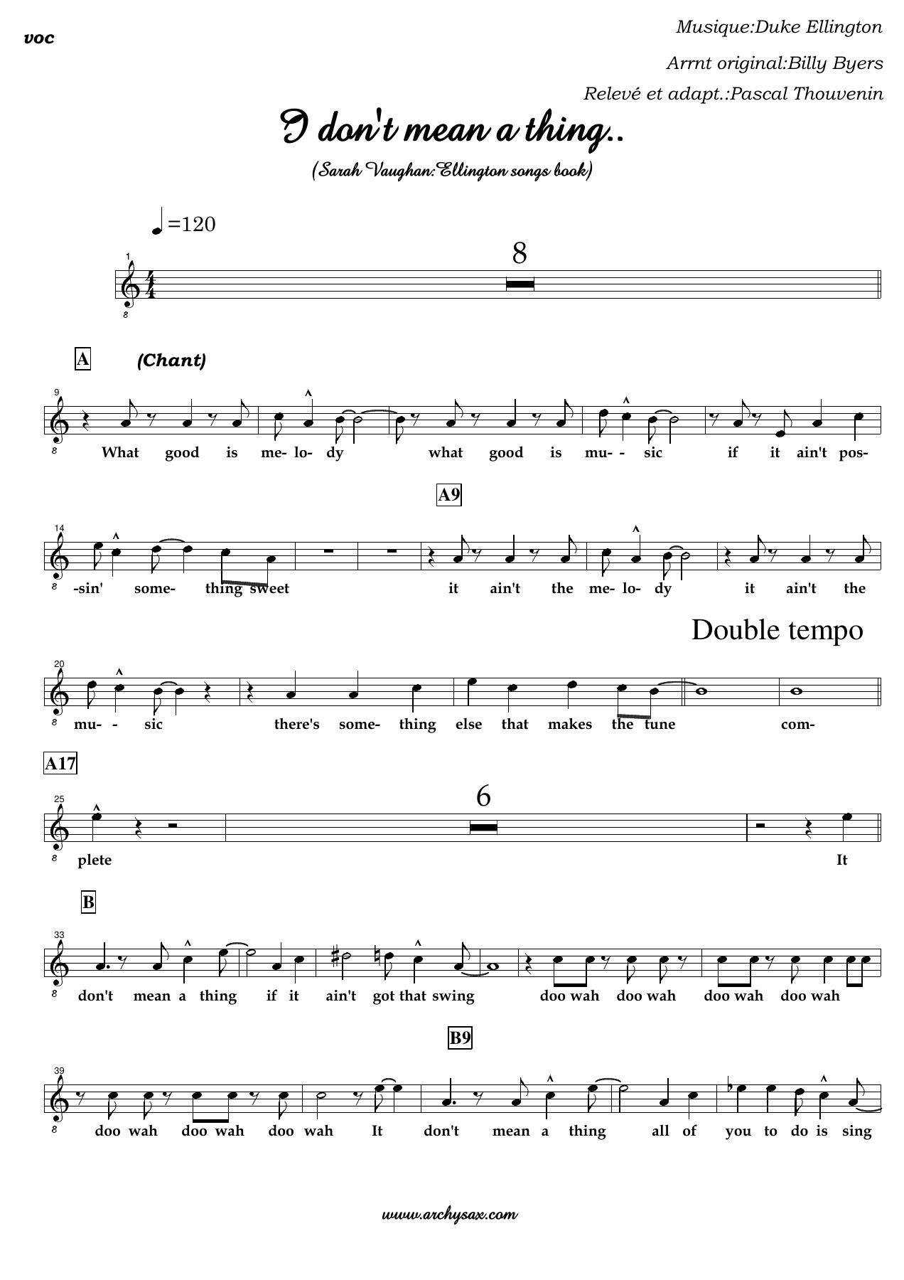 voc — sheet music cover (first page)