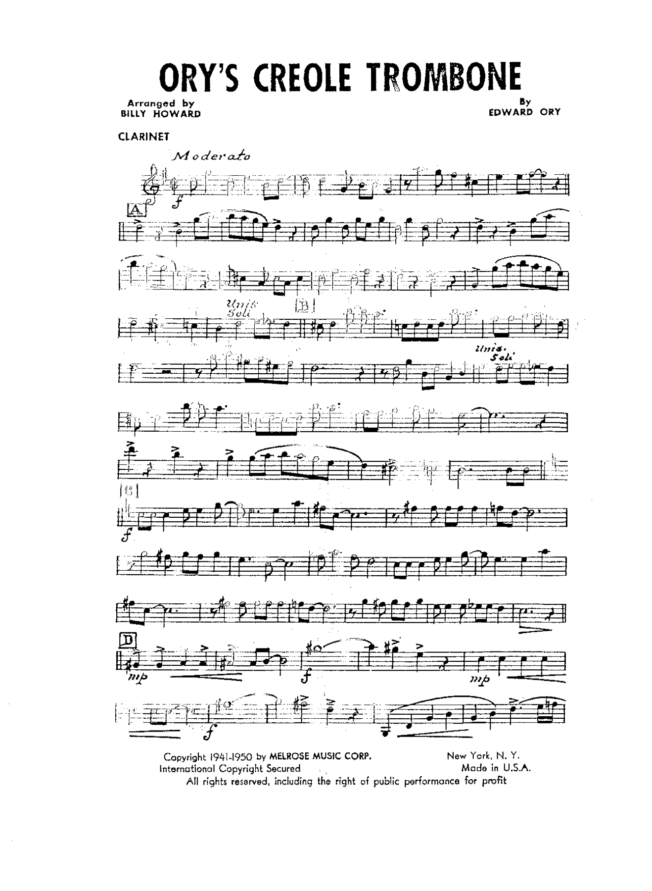 Ory's Creole Trombone — page 3
