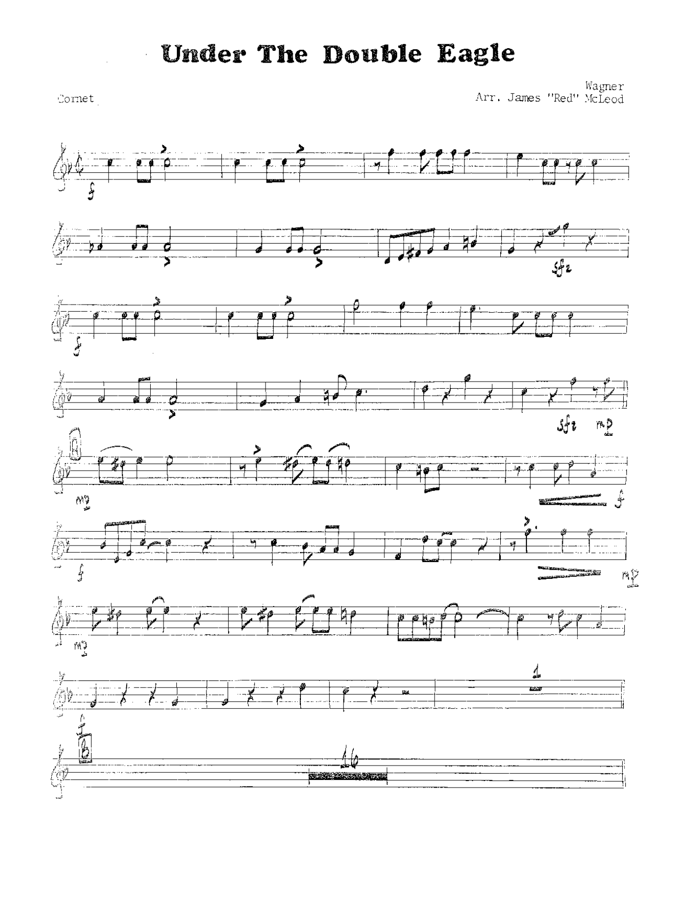 Under The Double Eagle — sheet music preview