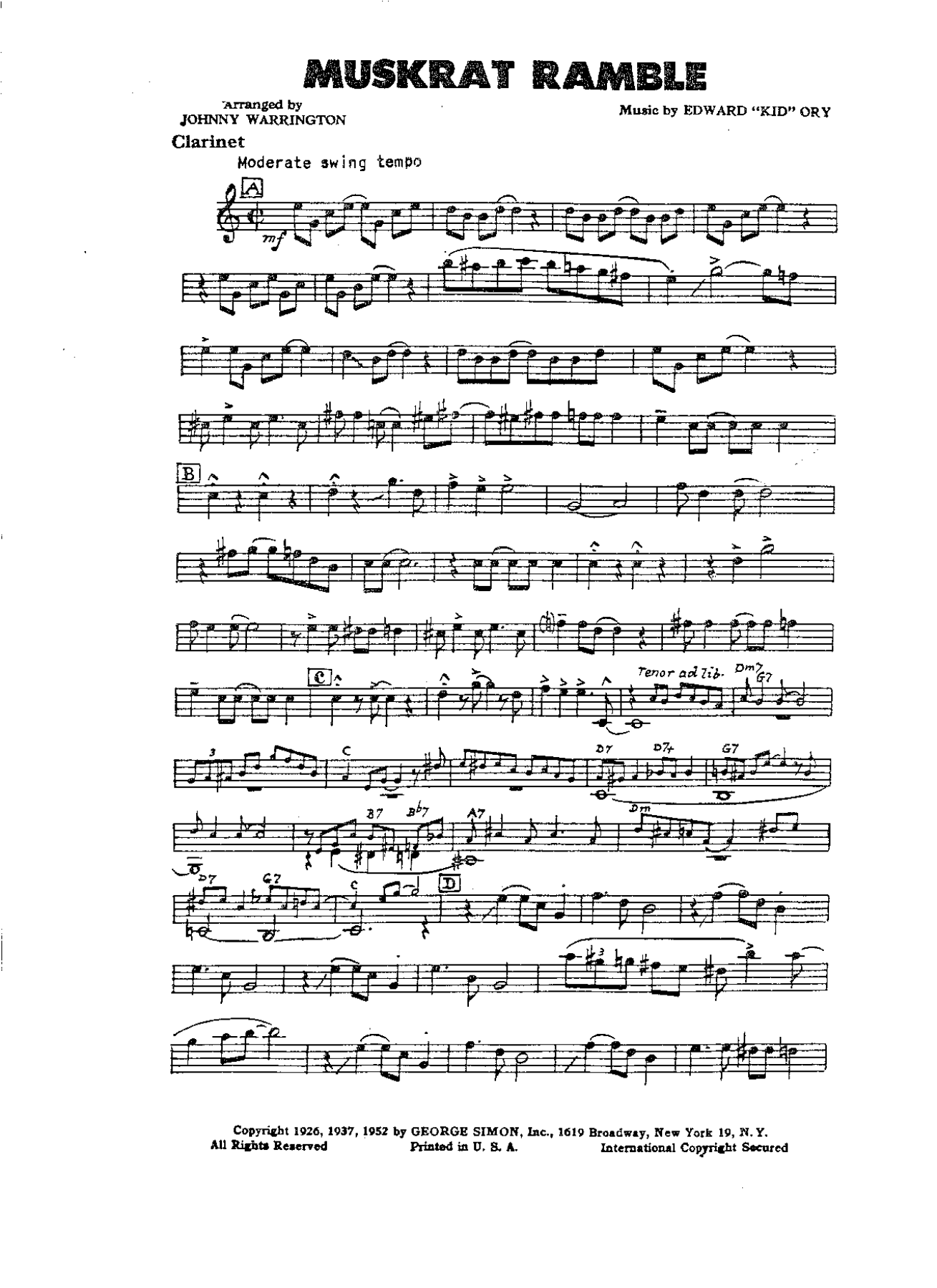 Muskrat Ramble (J.Warrington) Kid Ory — page 3