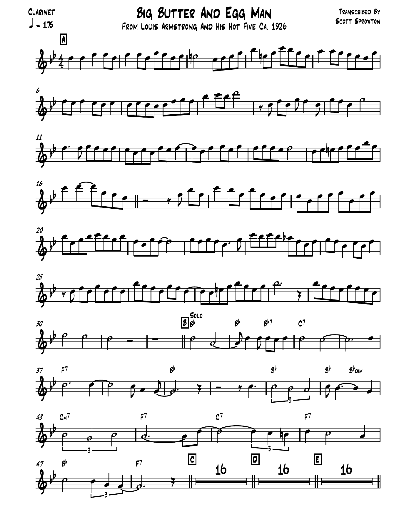 Big Butter And Egg Man — sheet music preview