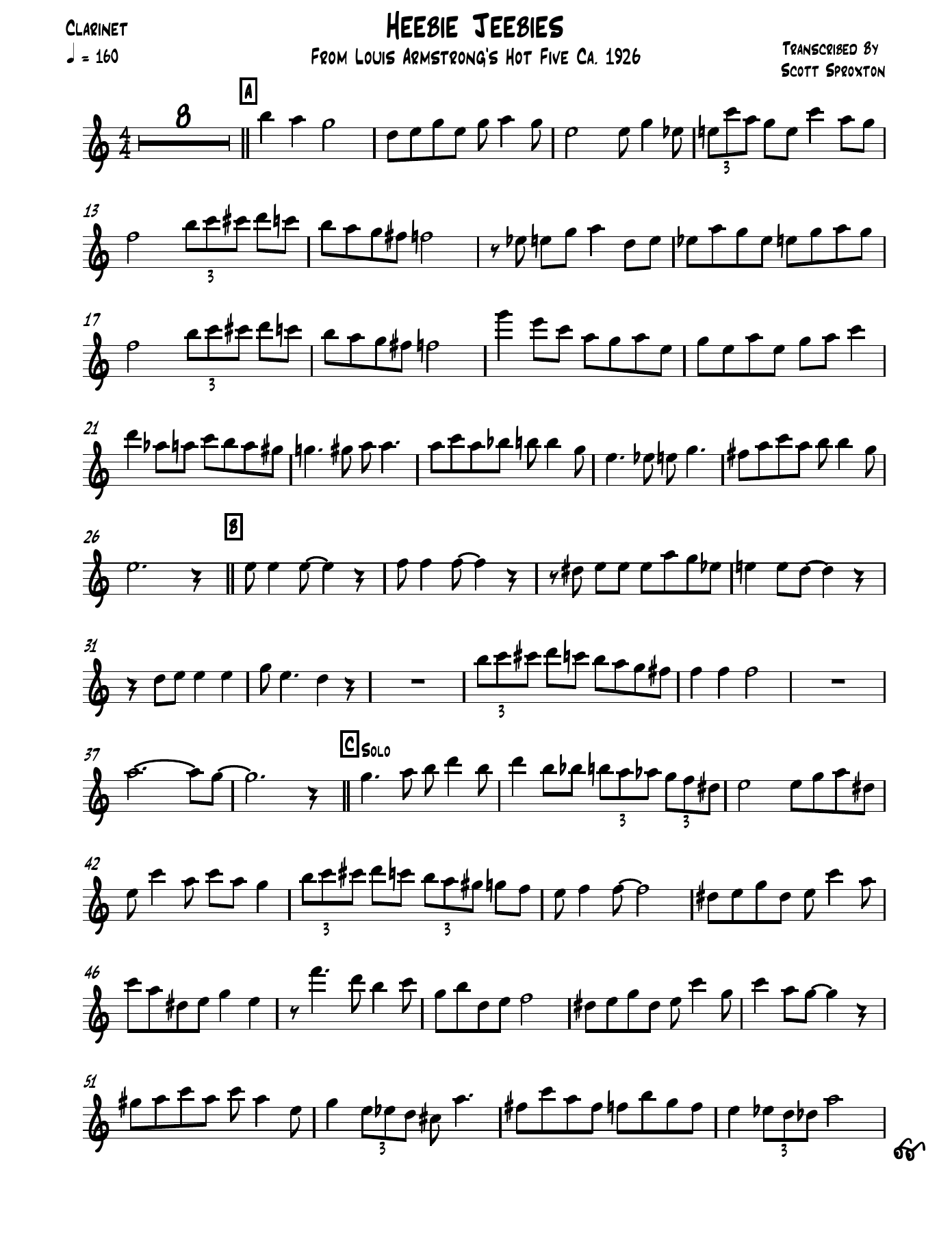 Heebie Jeebies — sheet music cover (first page)