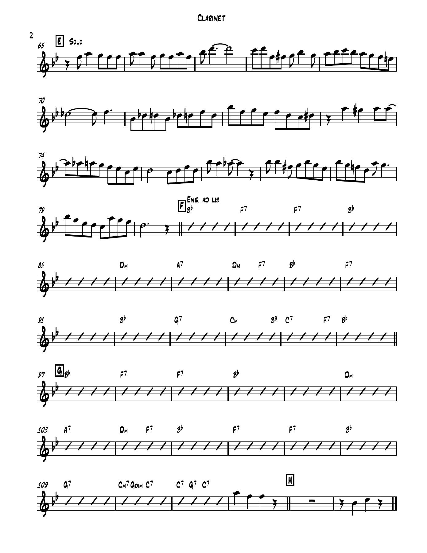 Muskrat Ramble Clarinet — page 2