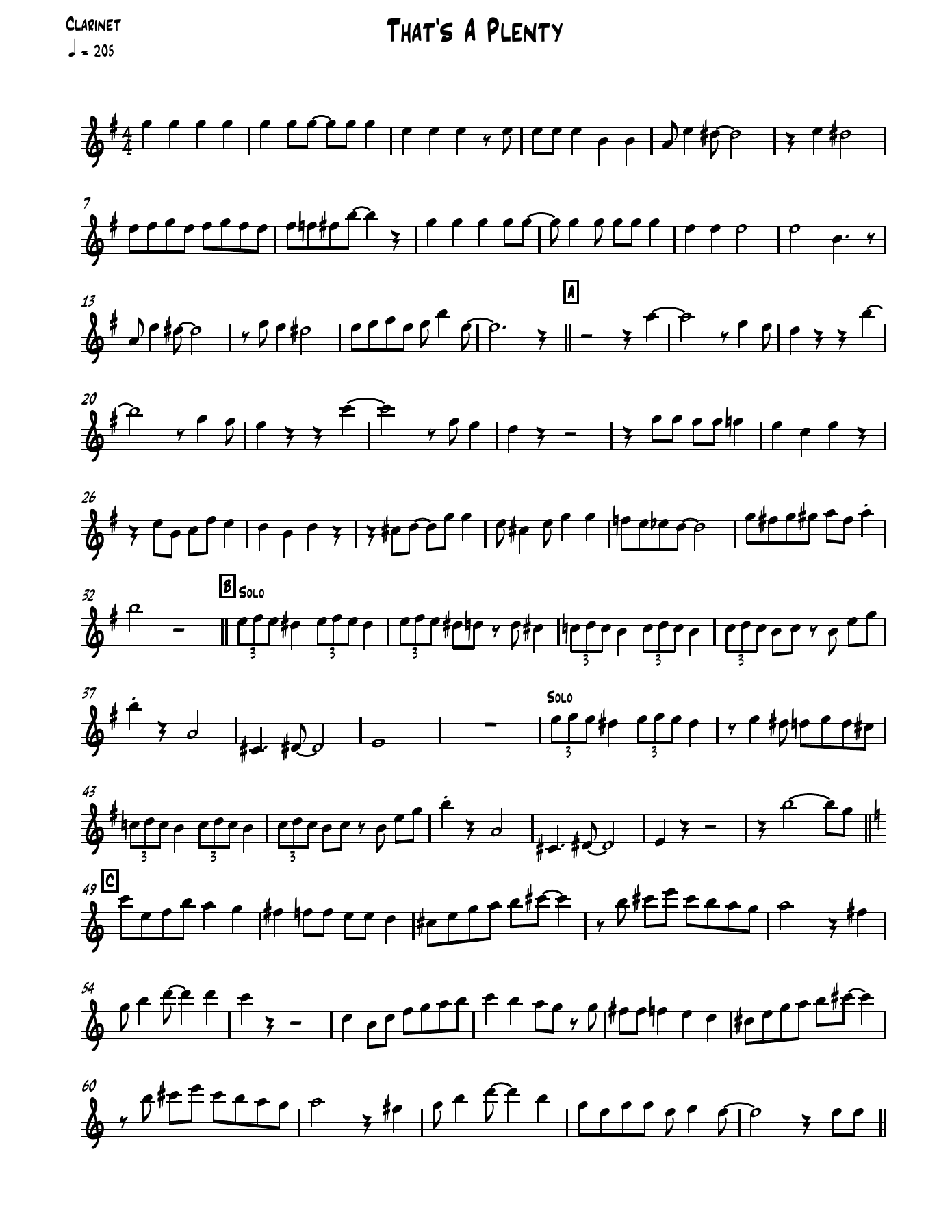 That's A-Plenty — sheet music cover (first page)
