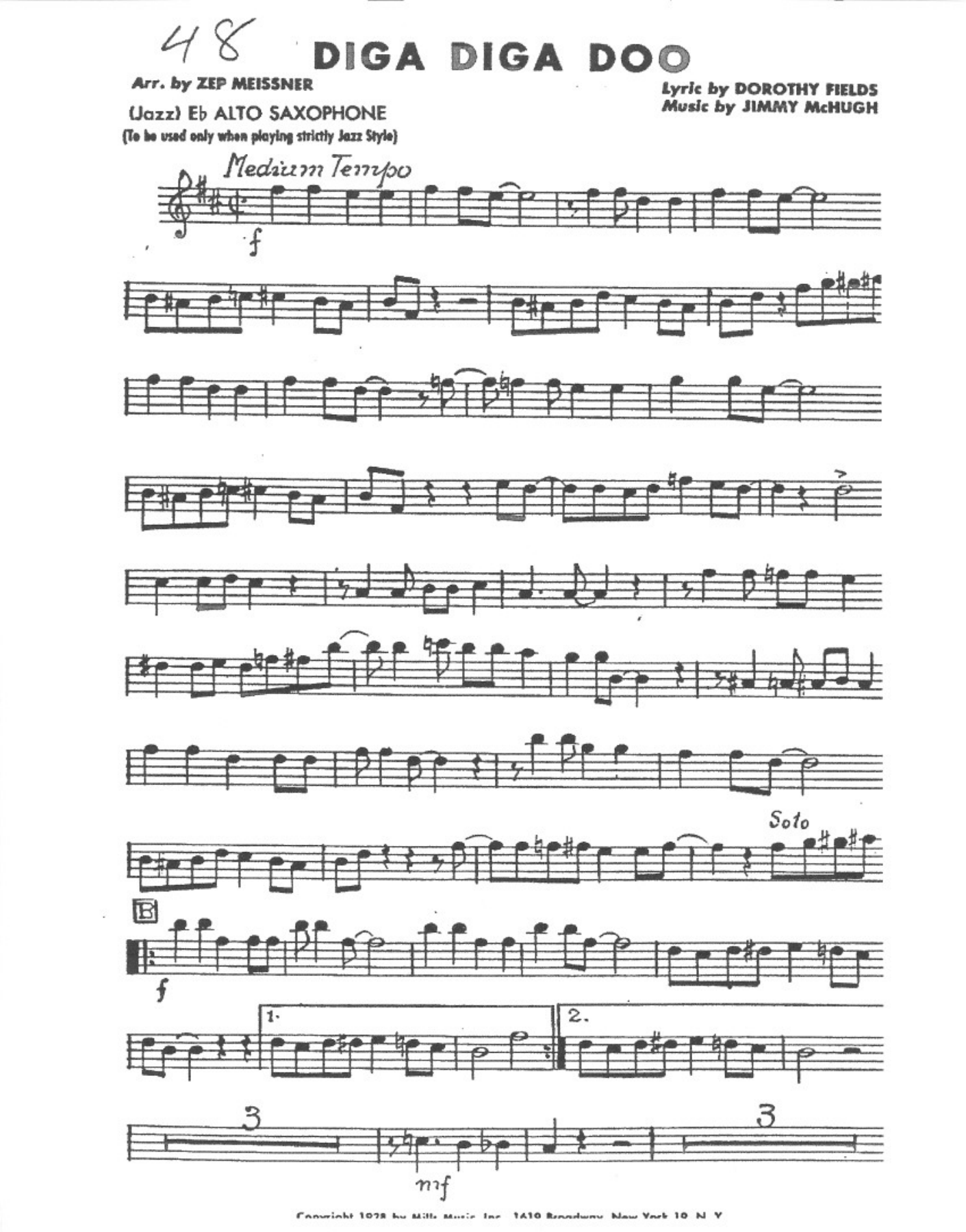 Diga Diga Doo (Zep Meissner) J.McHugh — page 3